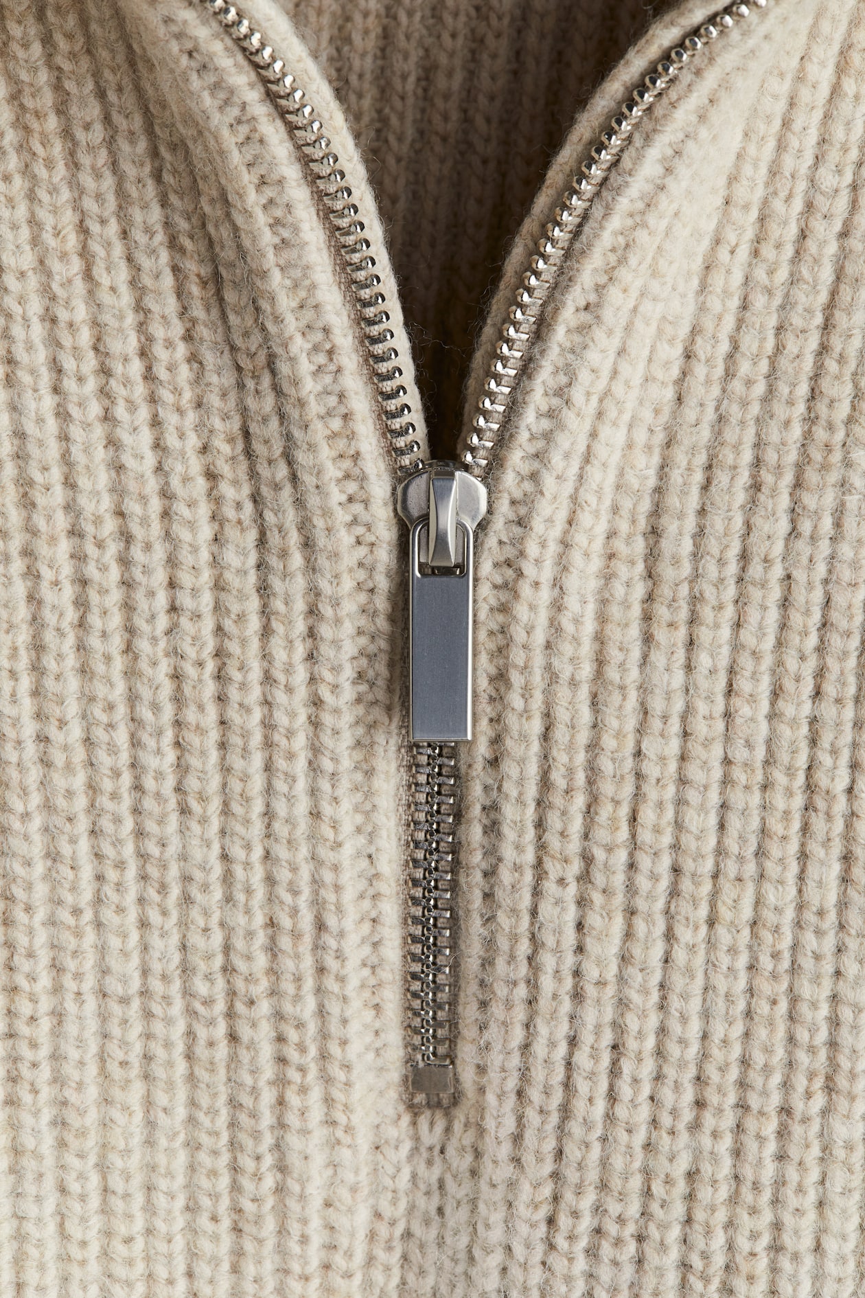 Rib-knit Half-zip Sweater - image 2