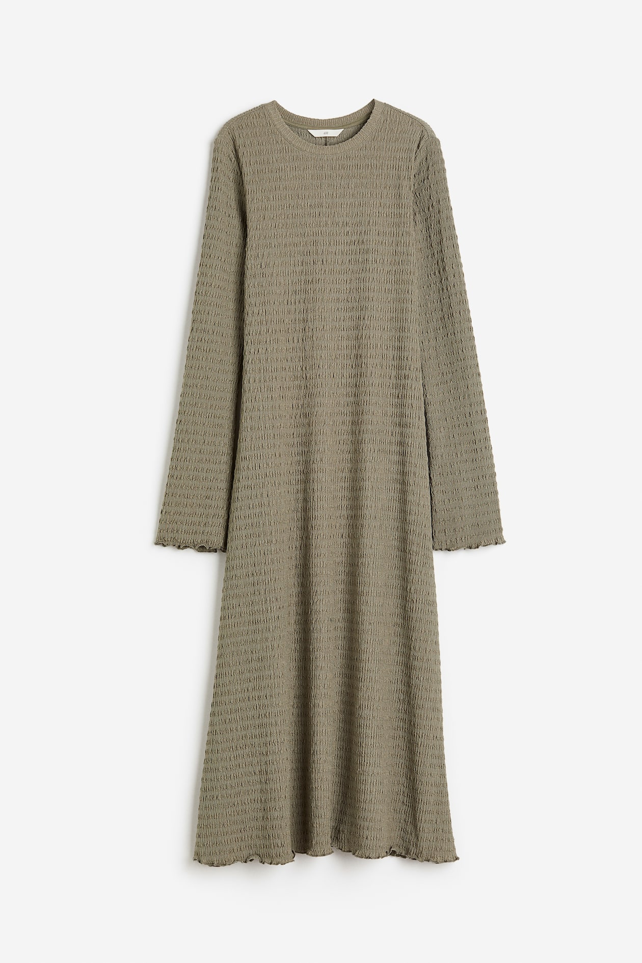 Women's Dark khaki green Textured Jersey Dress | H&M US