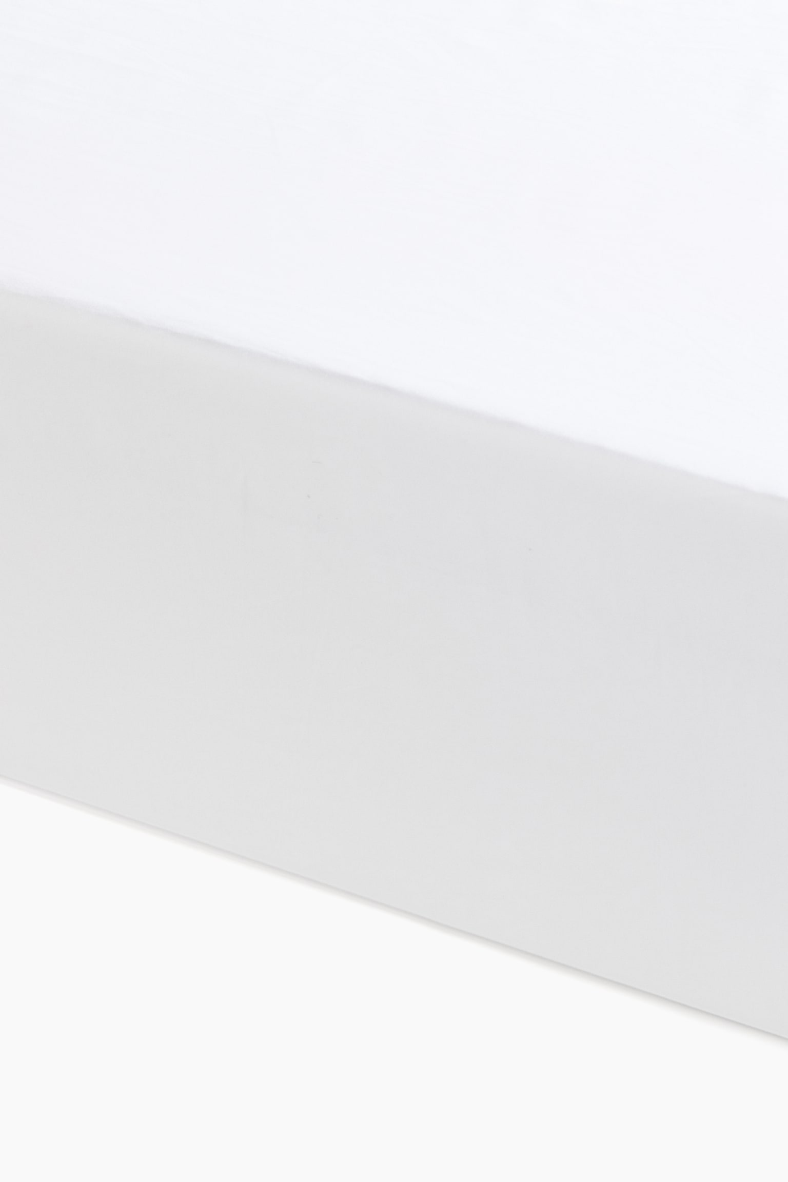 Cotton percale fitted sheet - White - 1