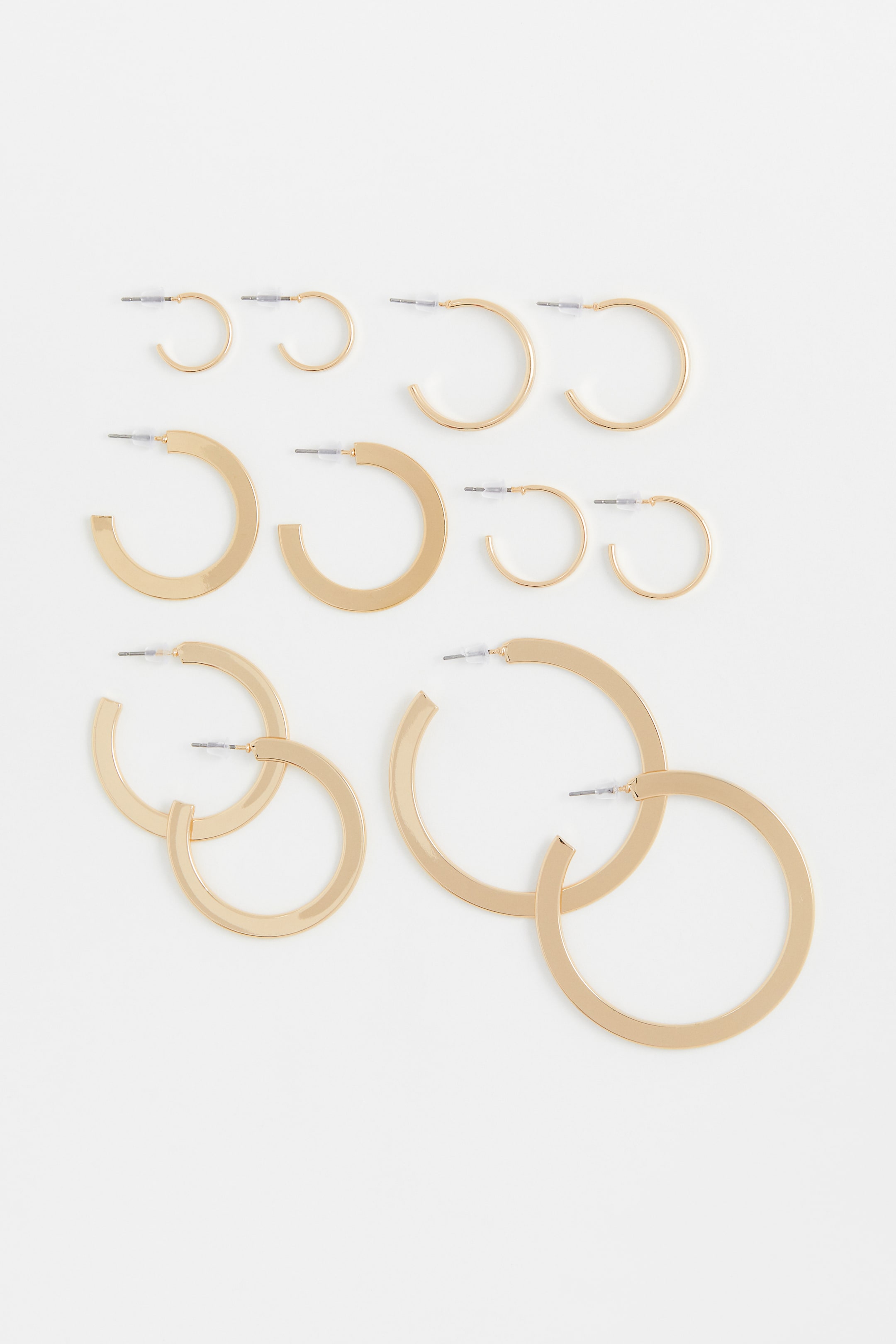 6 Pairs Hoop Earrings