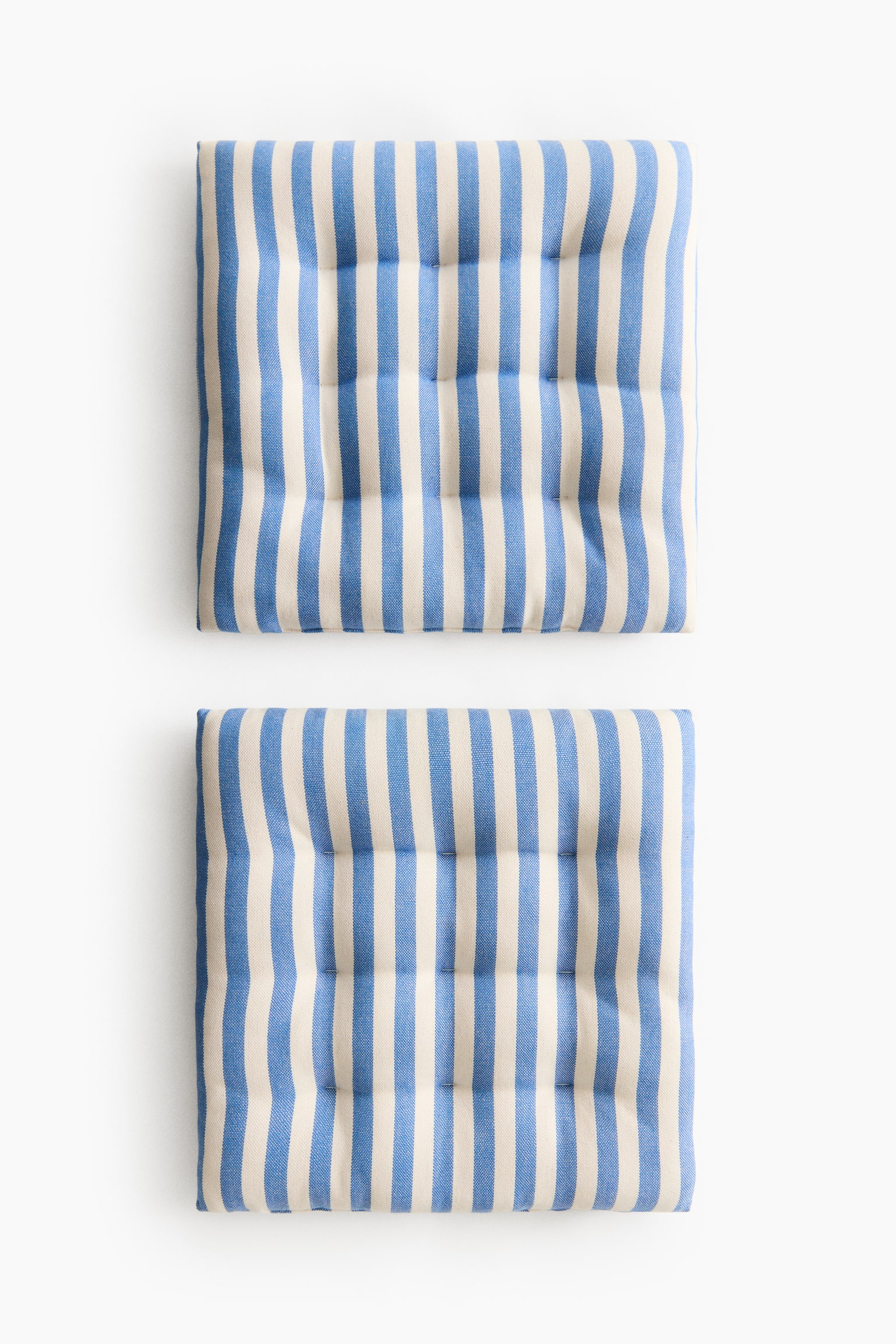2-pack outdoor seat cushions - Blue/Striped/Yellow/Striped/Khaki green/Striped/Orange/Striped/Dark grey/Striped/Beige/Striped - 1