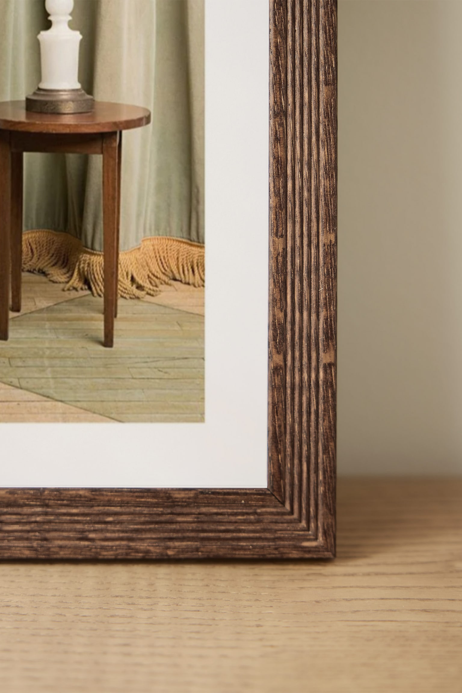 Räfflad Tavelram - Dark Oak/Ek/Vit/Svart - 6