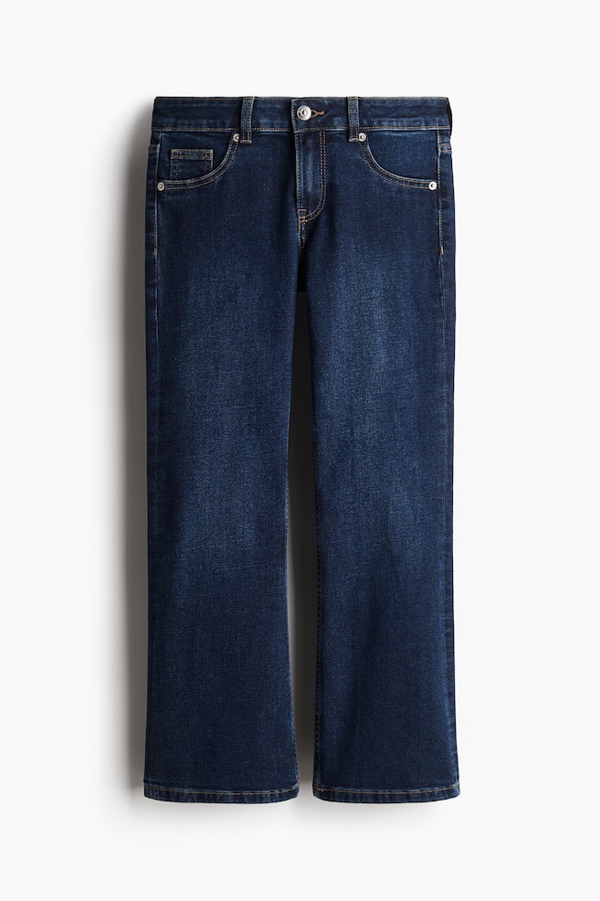 Flared Low Ankle Jeans - Dark denim blue - 1