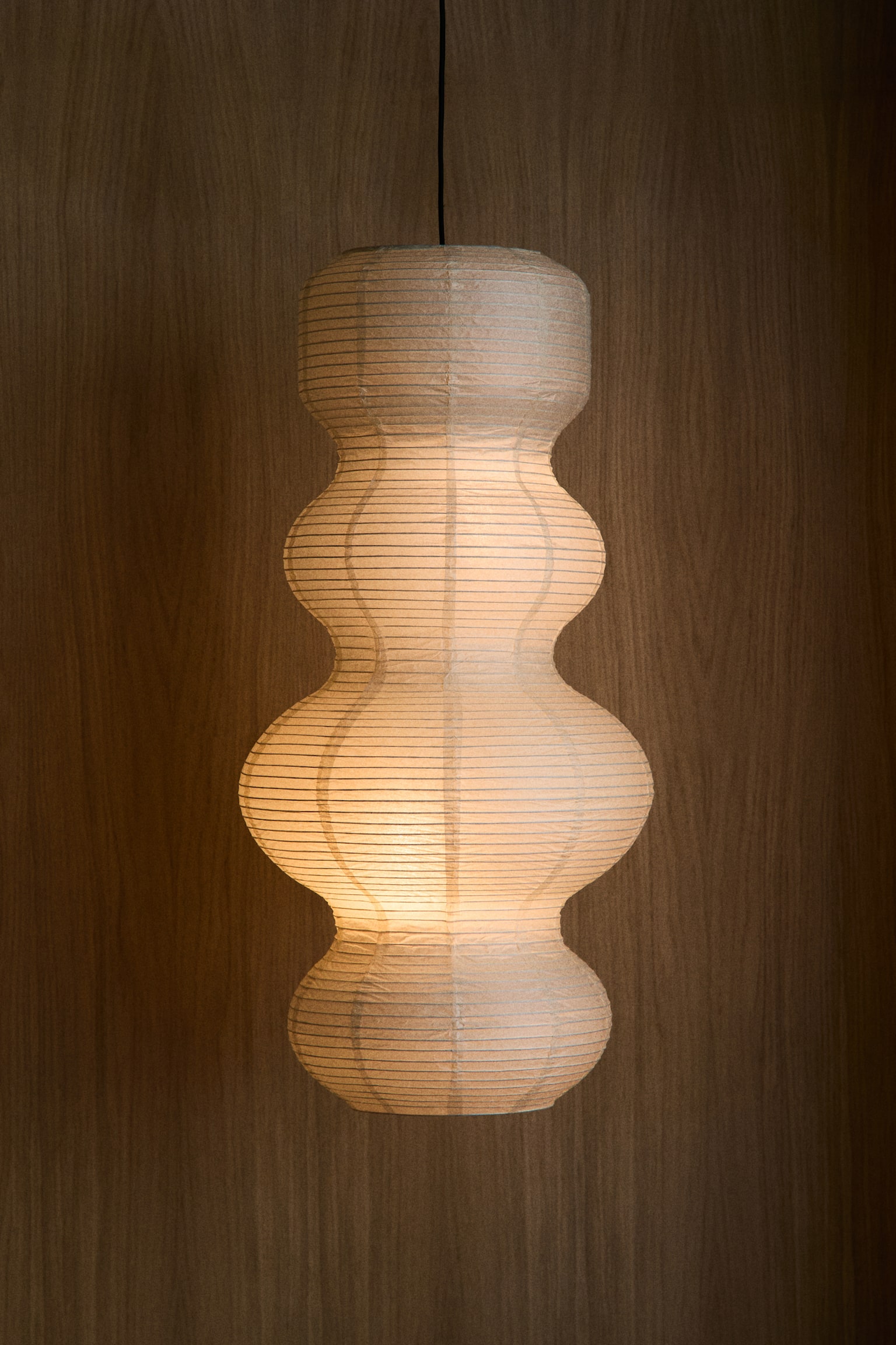 Lampe suspendue en papier de riz - Beige clair - 2