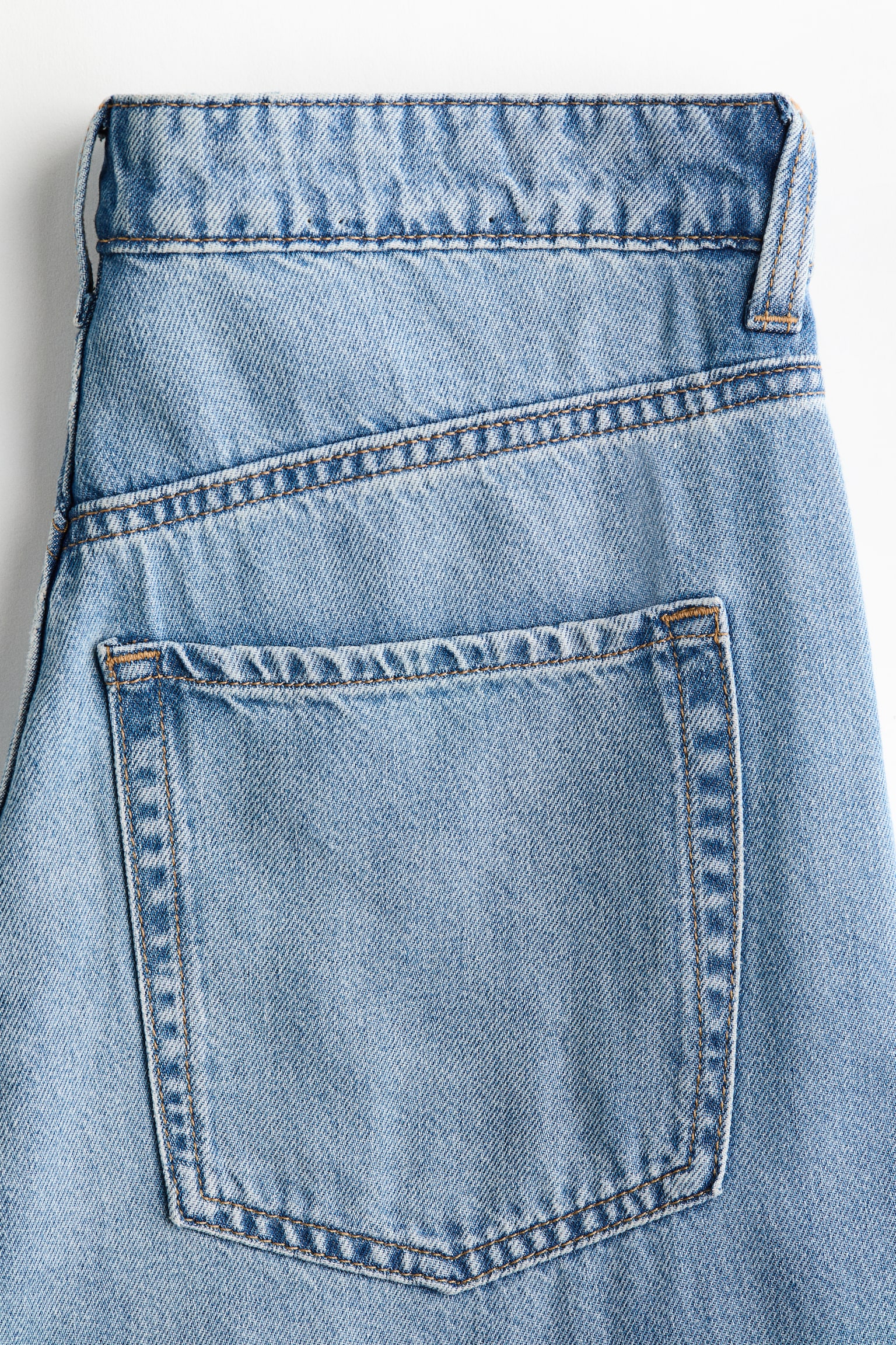 Wide High Waist Jeans - כחול ג'ינס/כחול ג'ינס כהה/כחול ג'ינס - 9