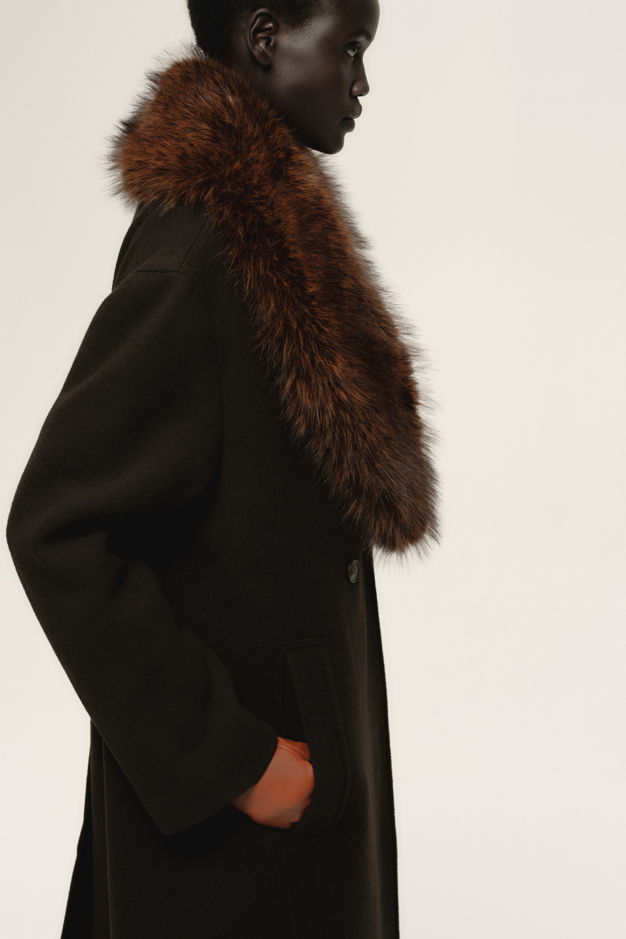 Vis større bilde: Dobbeltspent kåpe - Mørk brun - DAME | H&M NO 4