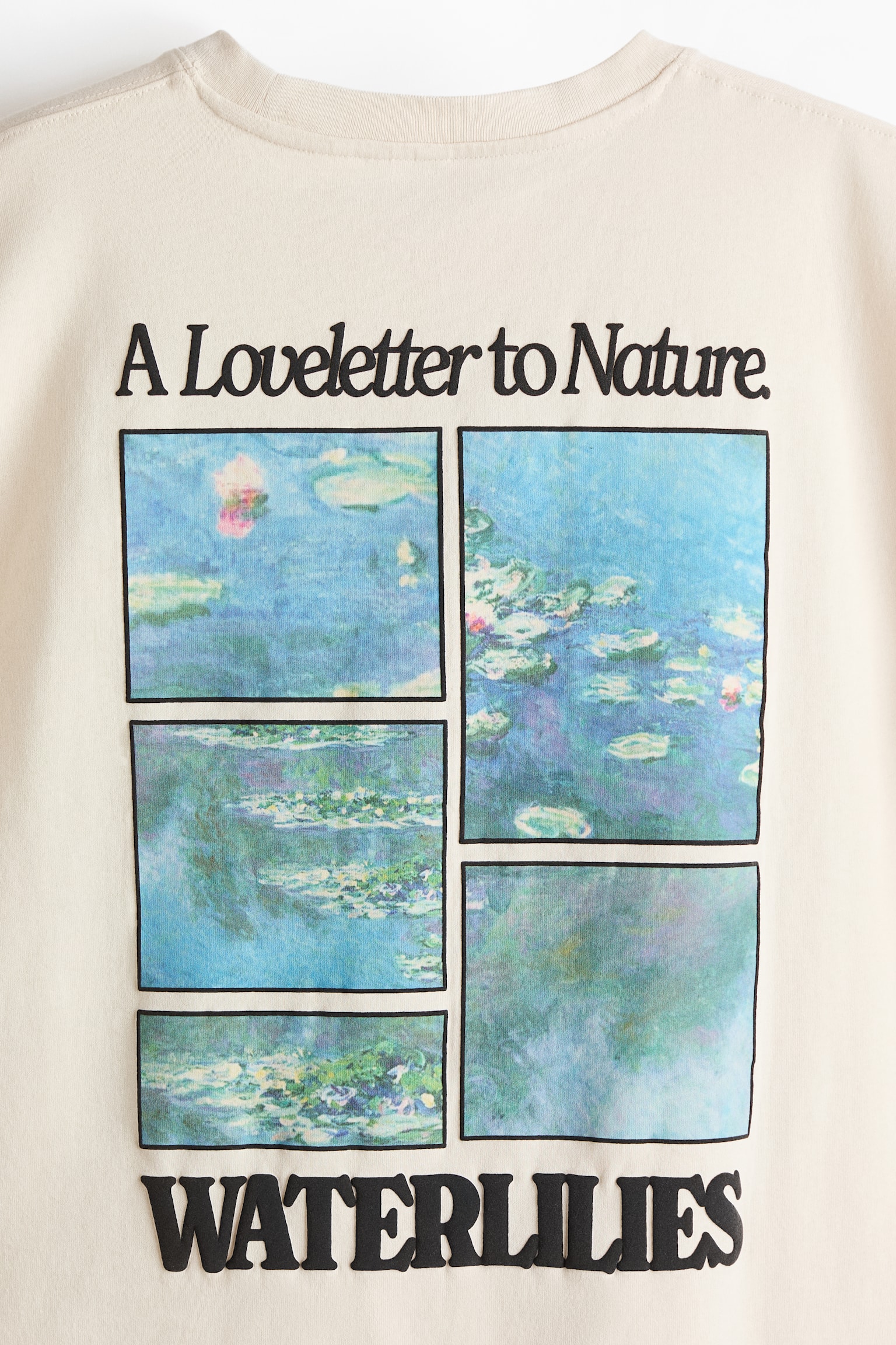 Oversized print-motif T-shirt - Light beige/Monet/Blue/Degas - 2