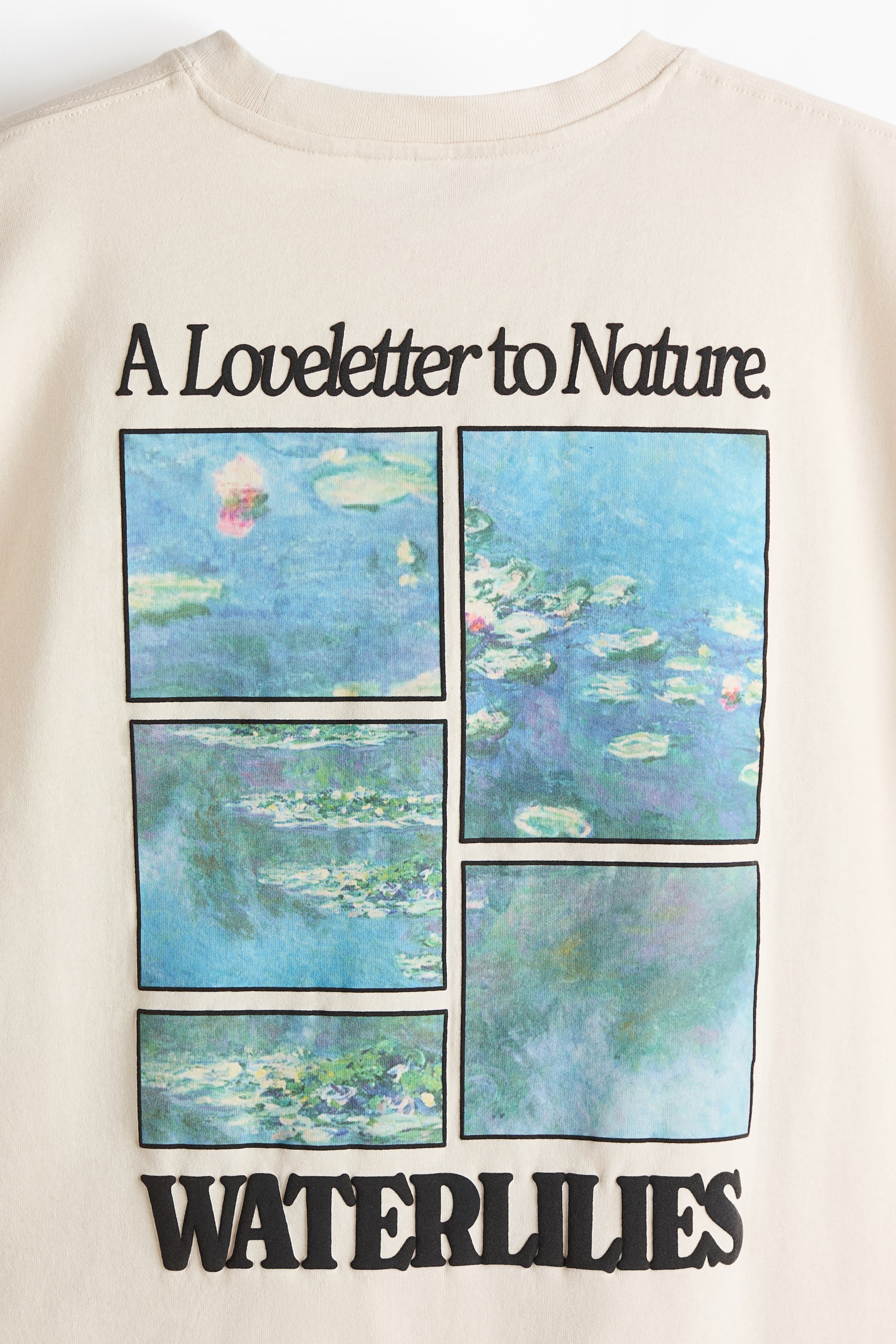 View larger image: Oversized print-motif T-shirt - Light beige/Monet - Ladies | H&M IN 2