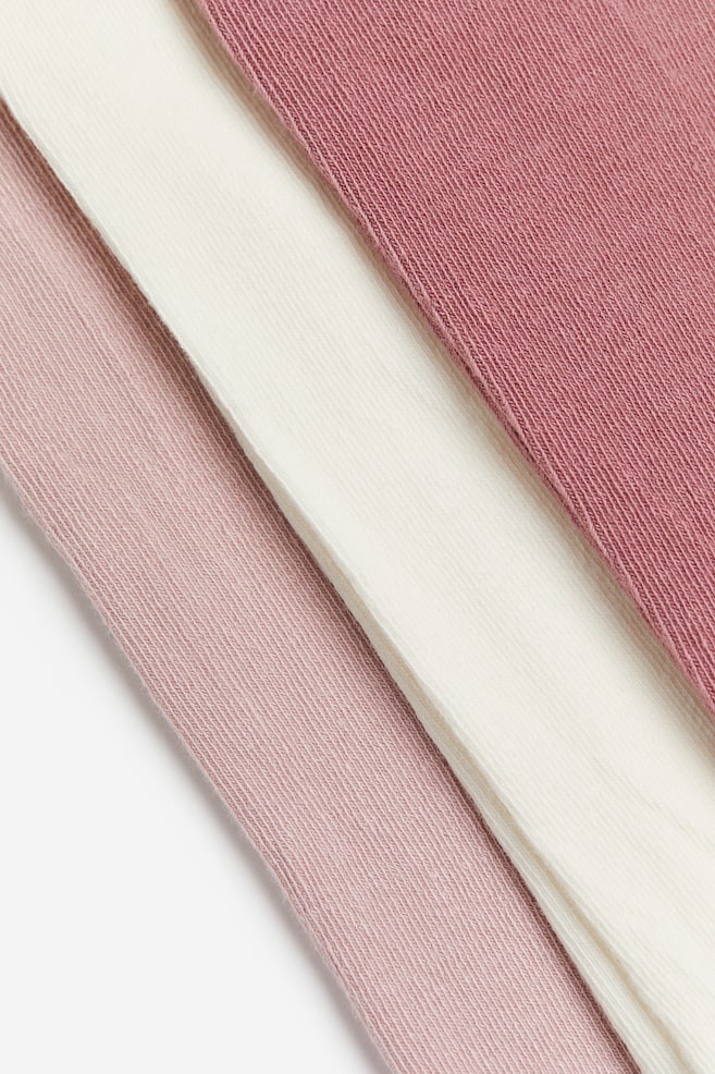 3-pack fine-knit tights - Dusty pink/Dark pink/Black/Grey marl/Dark beige/Cream/Navy blue/Pink/Light beige/dc - 2