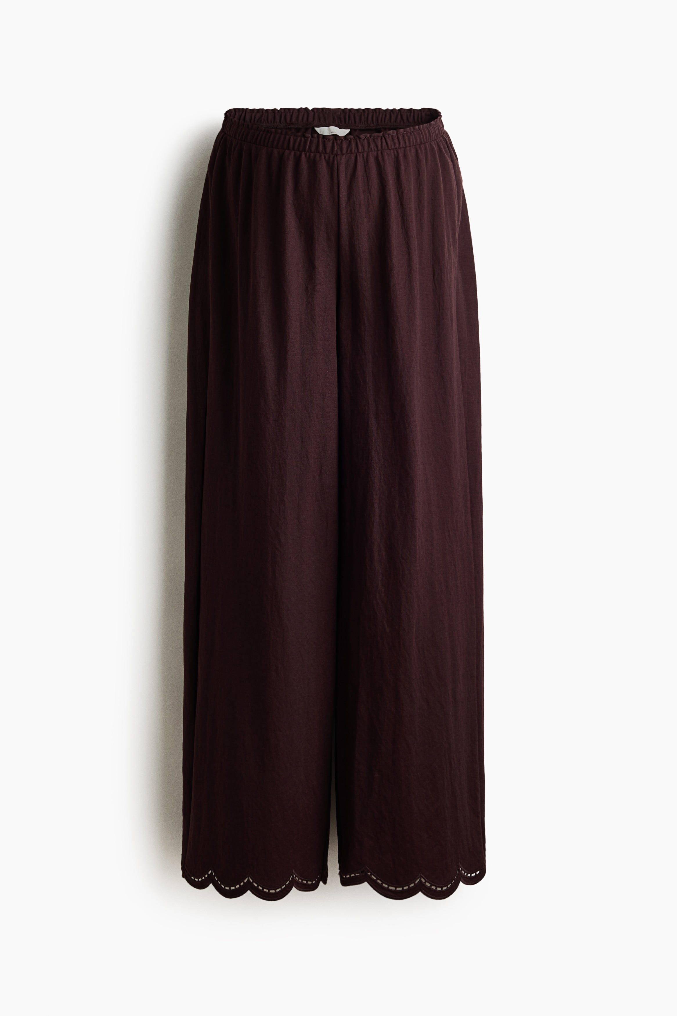 MAMA Reckave pantalone na navlačenje - Tamnosmeđa/Krem