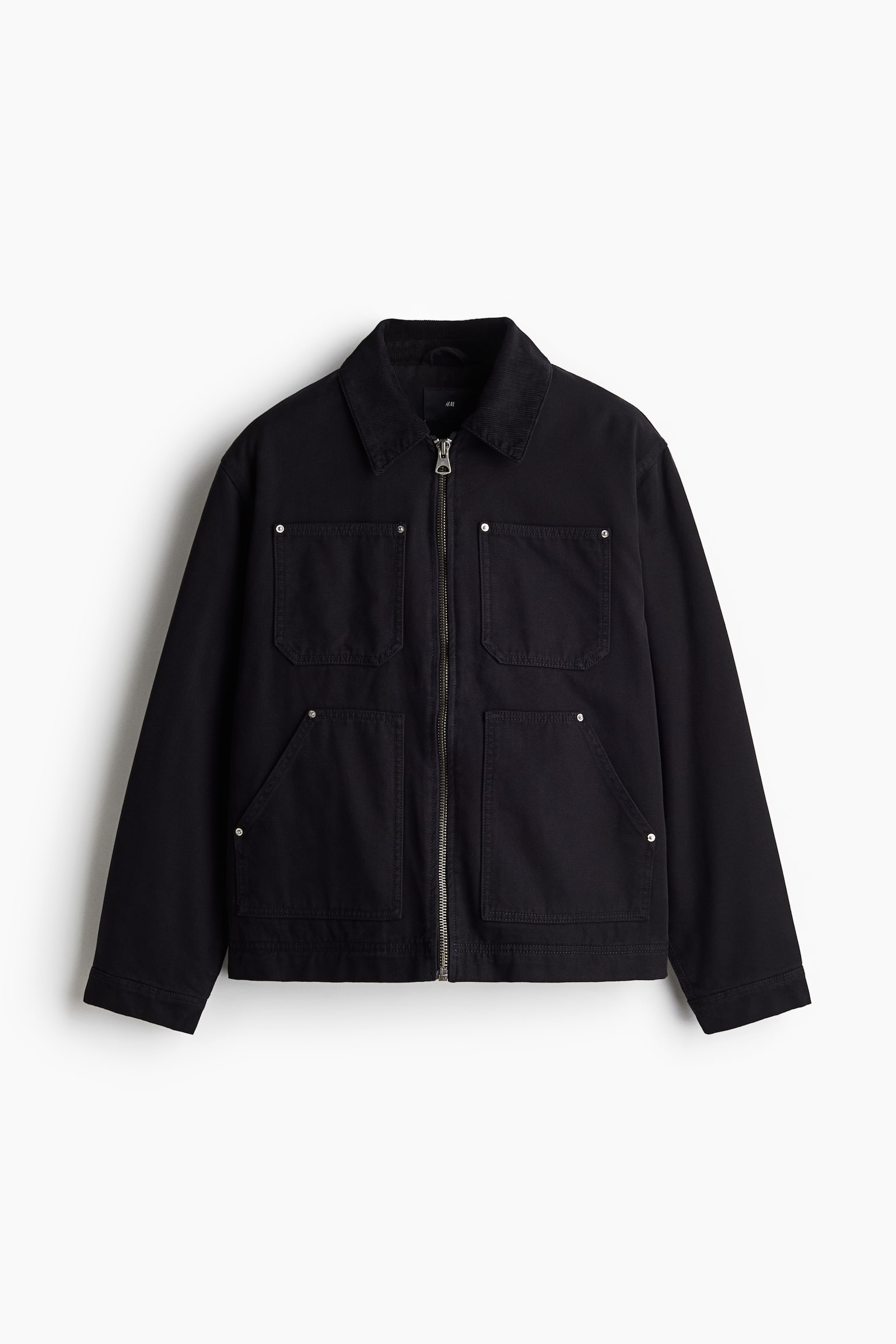 Loose Fit Padded utility jacket - Black/Brown - 2