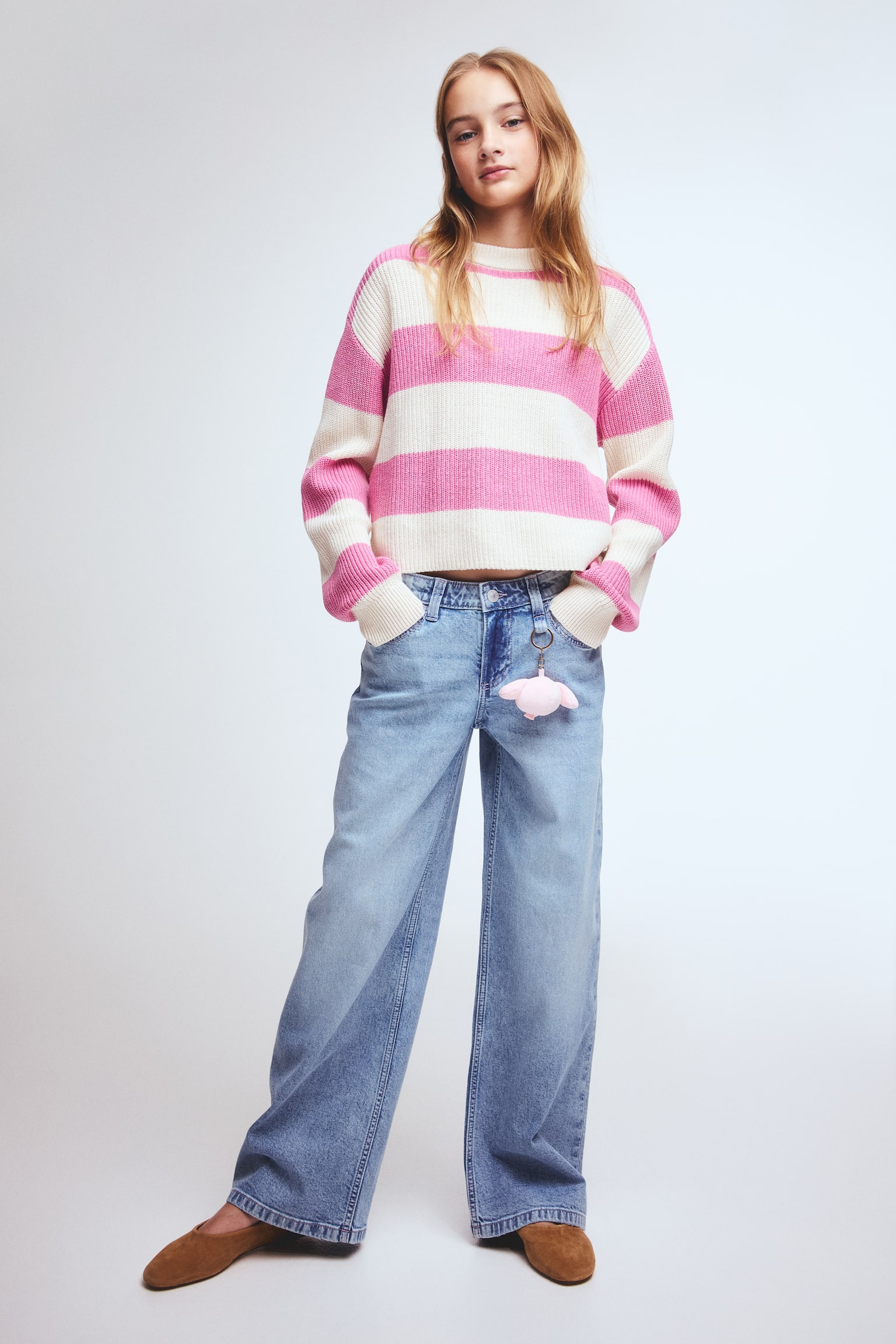Cotton-blend jumper - Pink/Striped/White/Black striped/Light beige/Striped/Black/Striped/Dusty purple/Light blue/Striped - 5