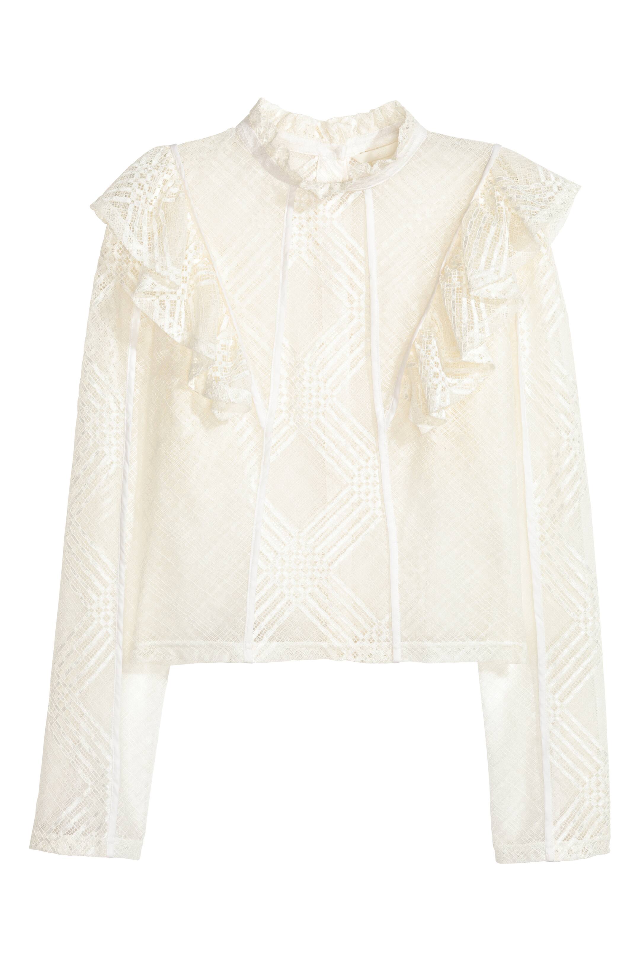 View larger image: Lace Blouse - White - Ladies | H&M CA 1