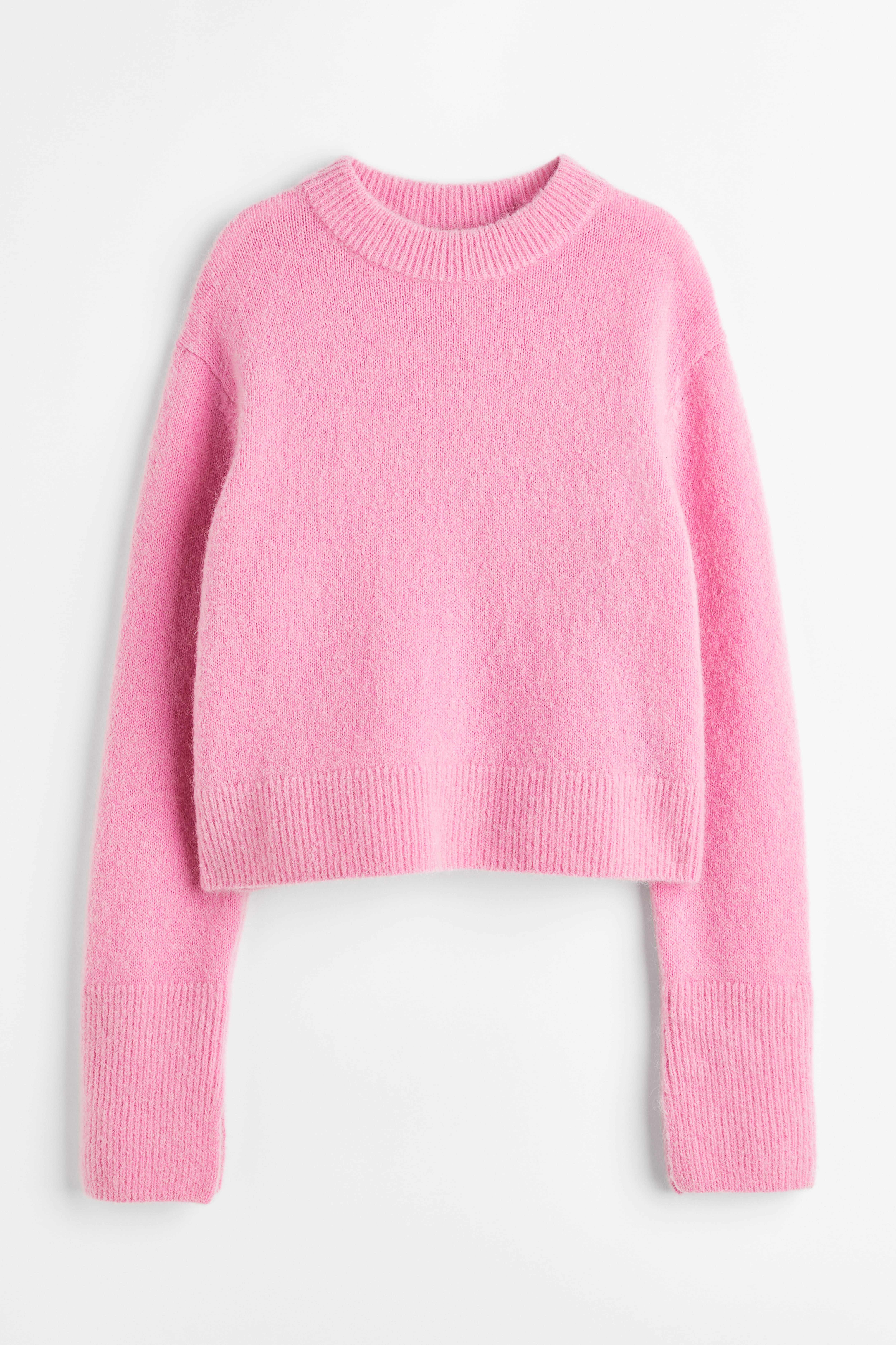 WYSE Pink Wool Mohair Blend Knit Sweater hot Size M/L