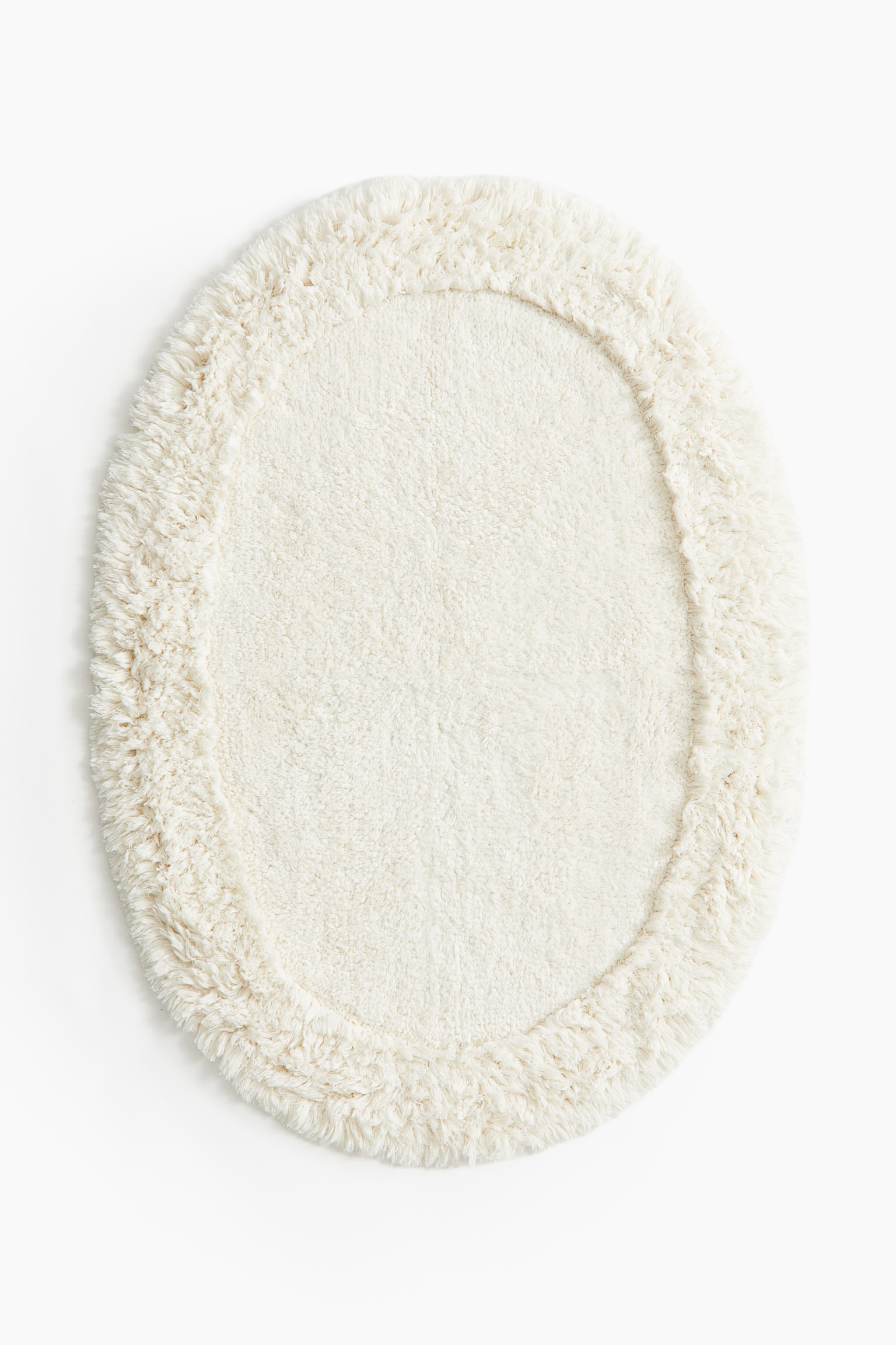 Oval tufted bath mat - White - 3