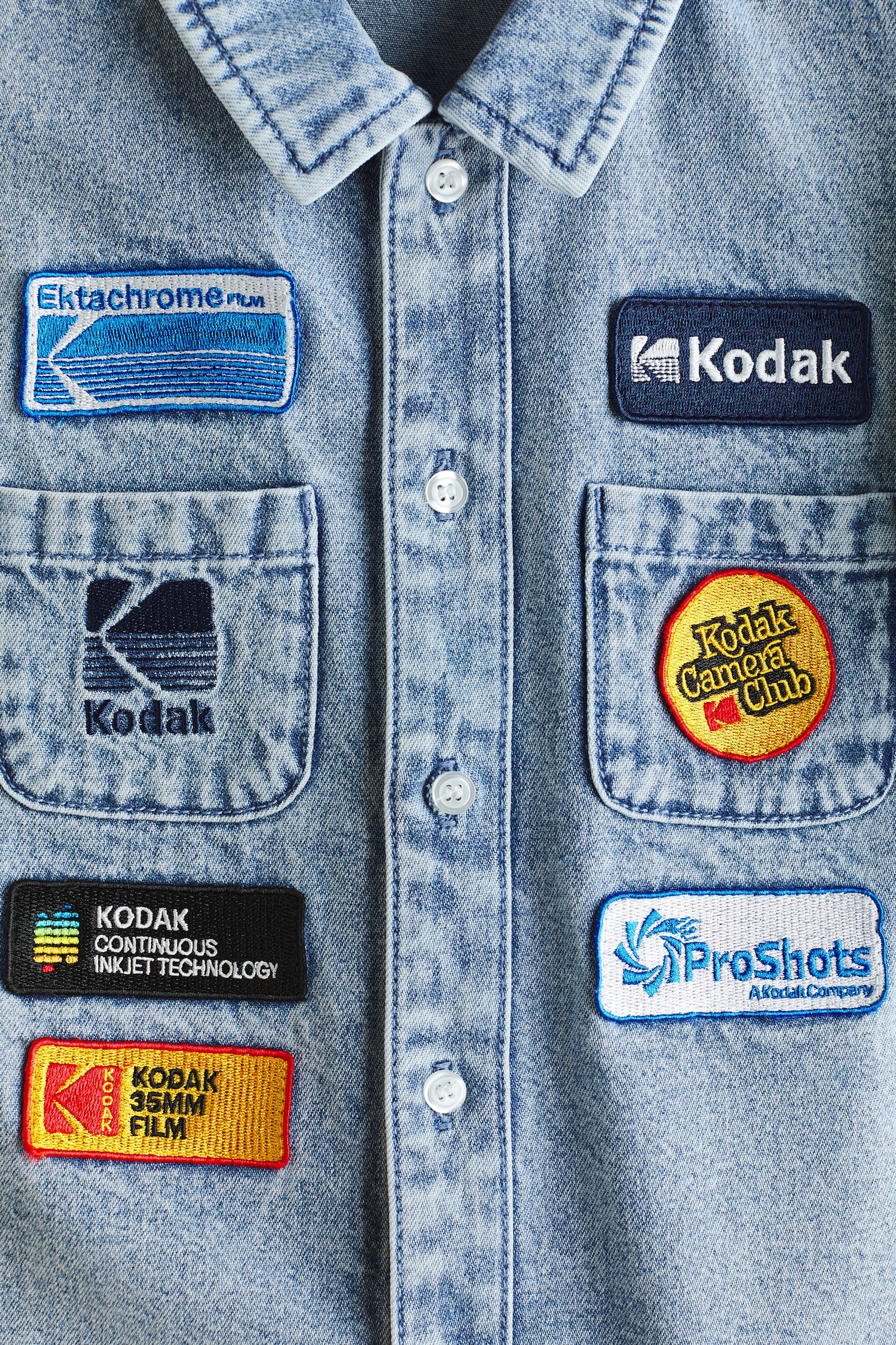 Short-sleeved denim shirt-Light denim blue/Kodak - 6