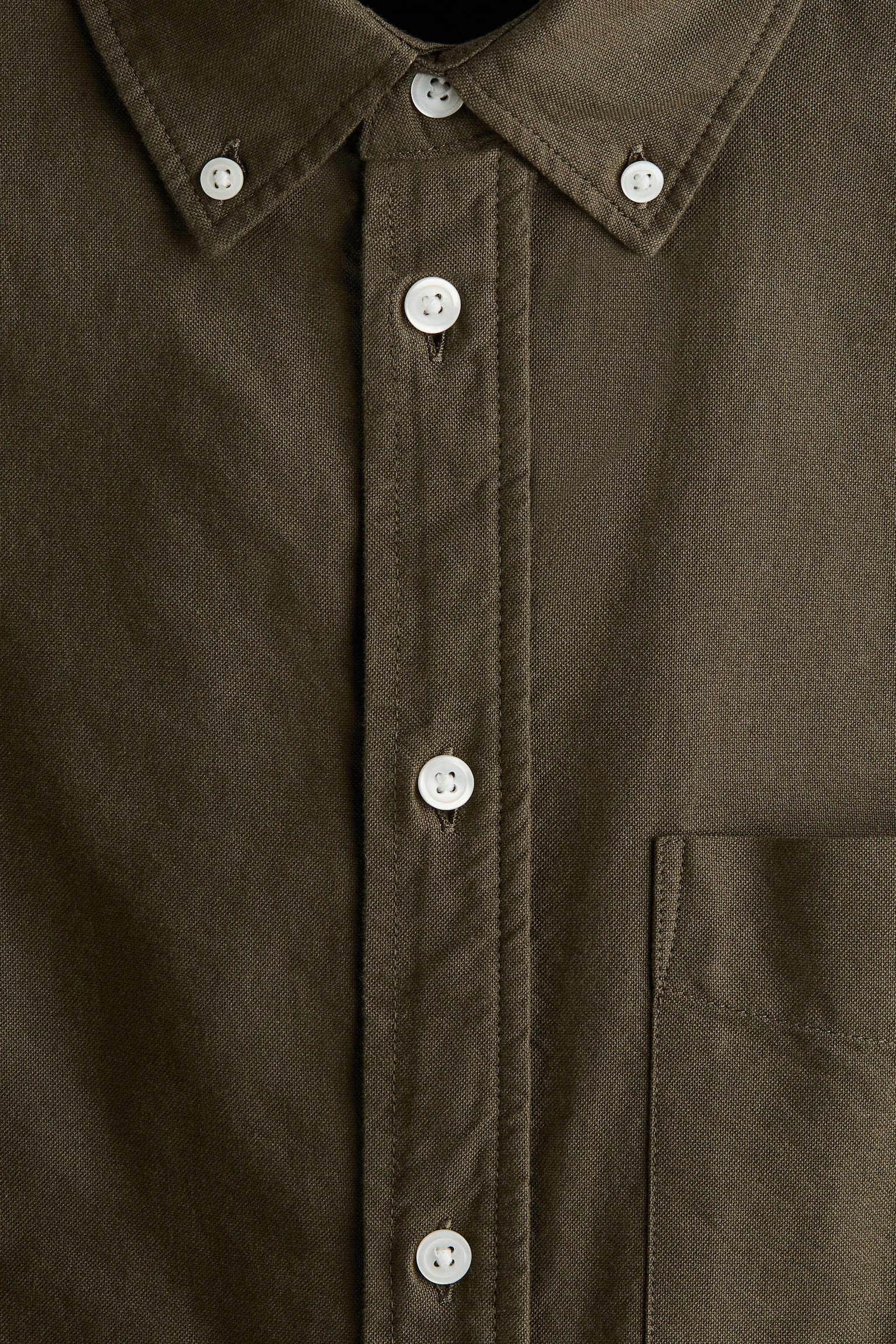 Regular Fit Oxford shirt - Dark khaki green/Light blue/Striped/Light blue/Light beige/Black/White/Pinstriped/White/Light blue/Striped - 4