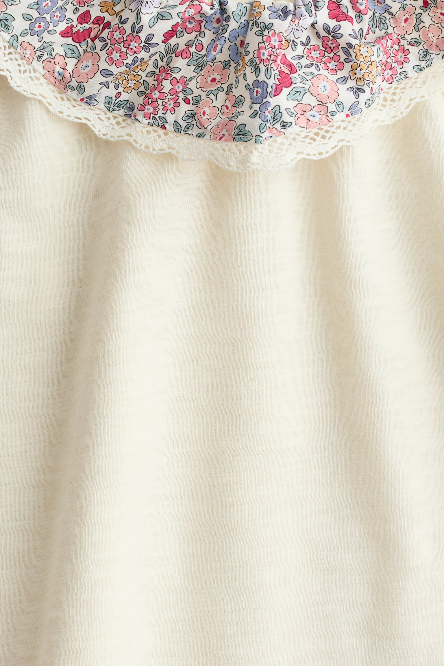 2-piece cotton jersey set - Cream/Floral - 3