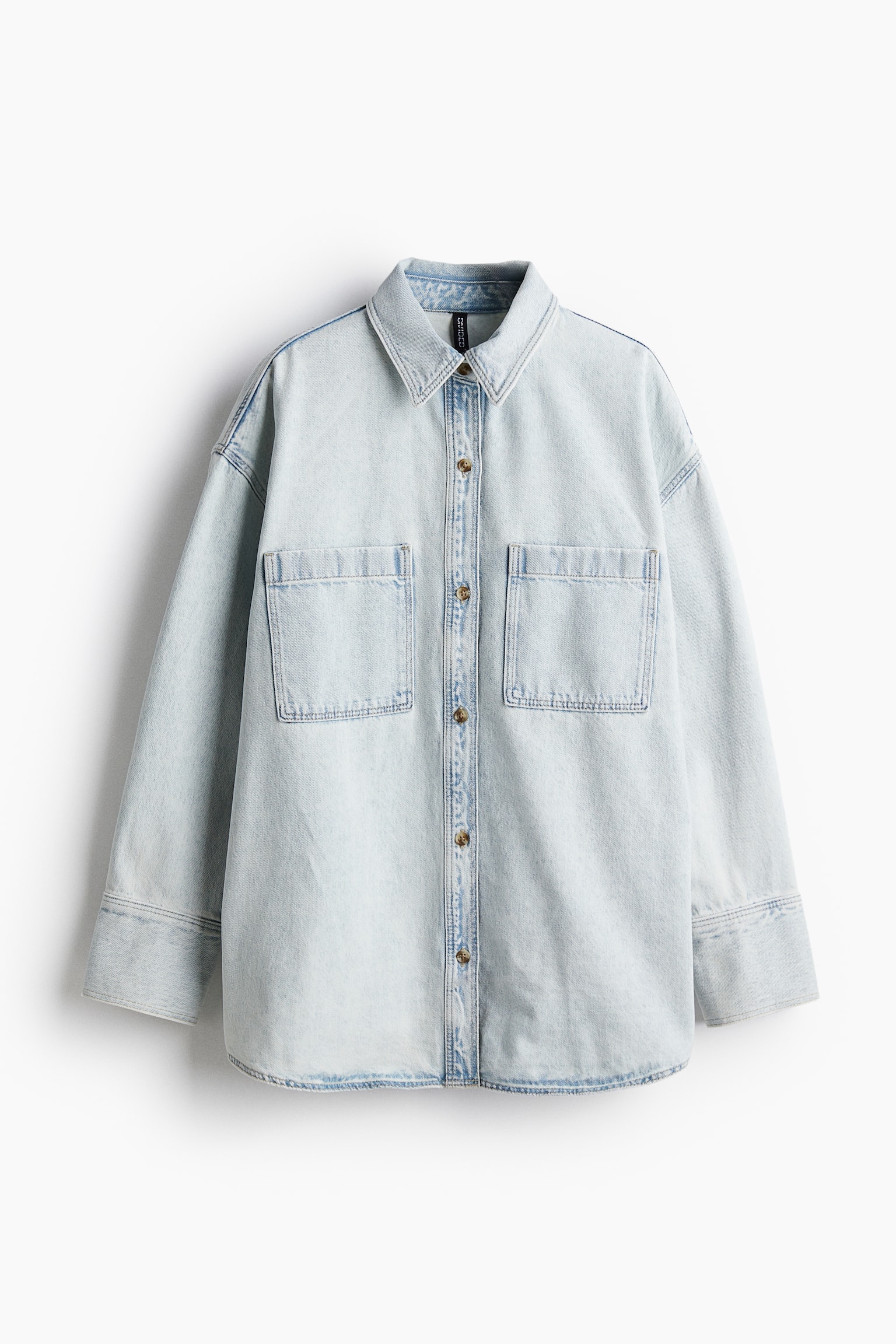 Chemise oversize en denim - Bleu denim pâle - 2