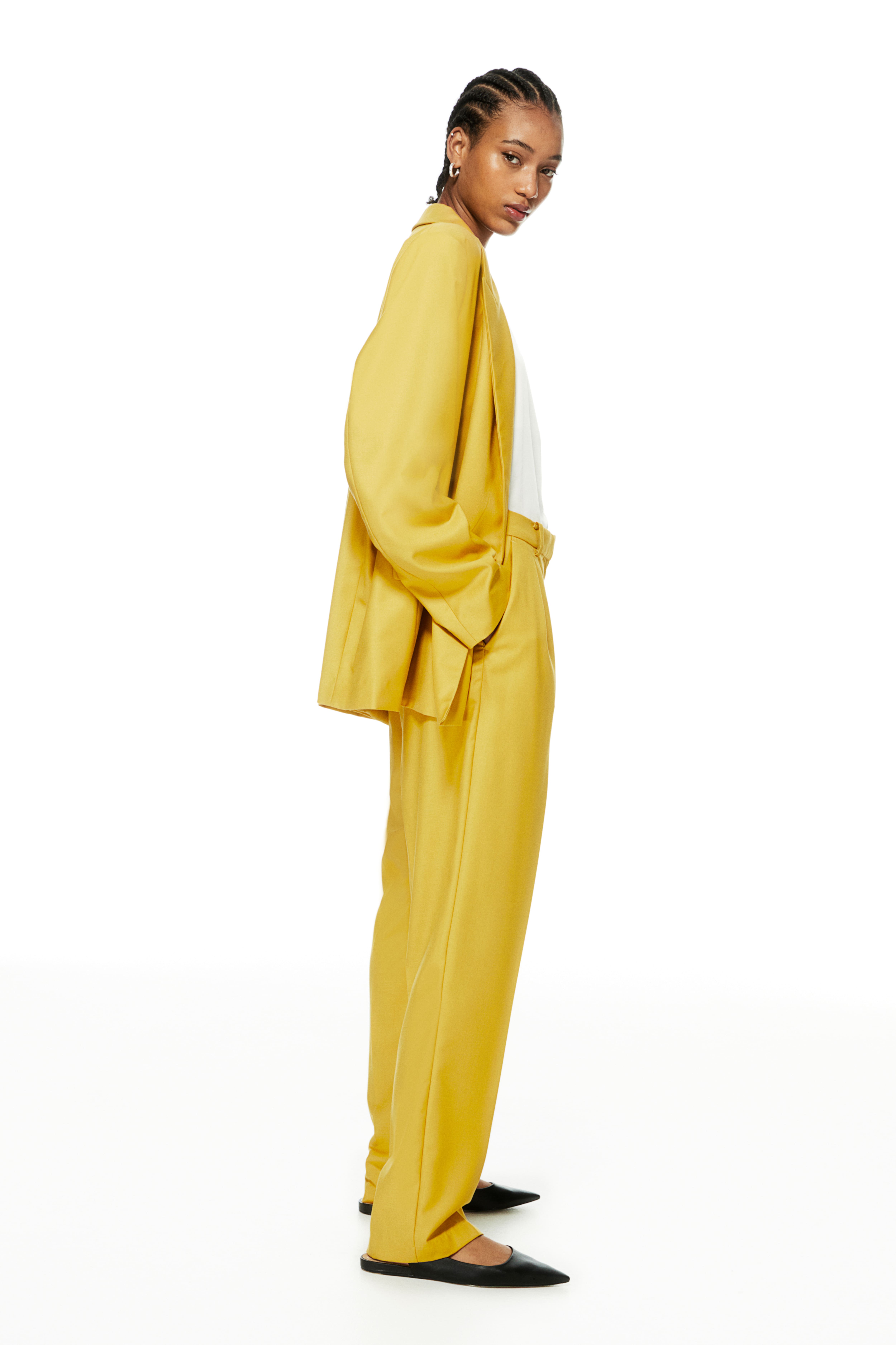 Pull-on trousers - Yellow - Ladies | H&M IN
