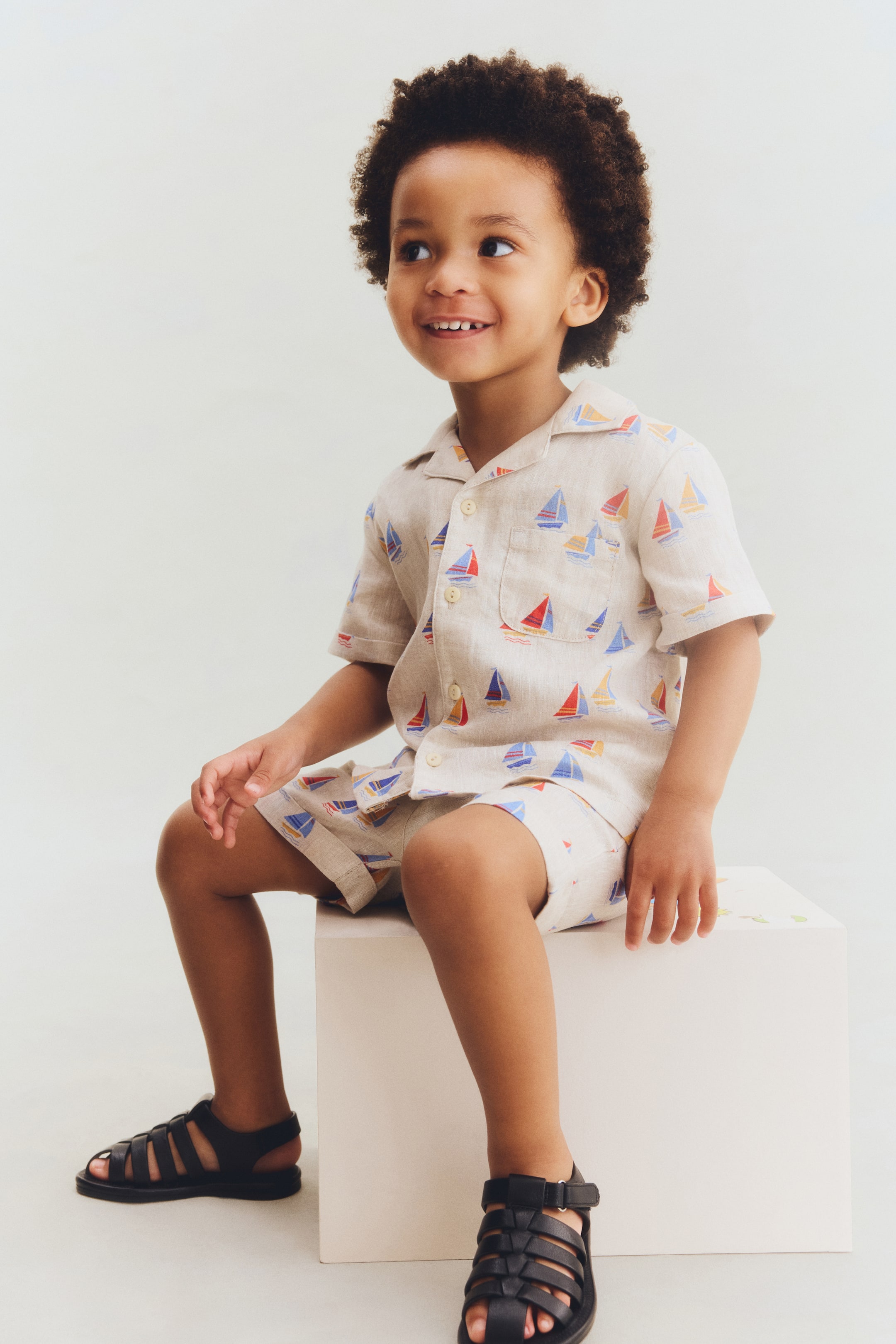 Детские топы H&M 2-Piece Printed Linen Set — фото 3