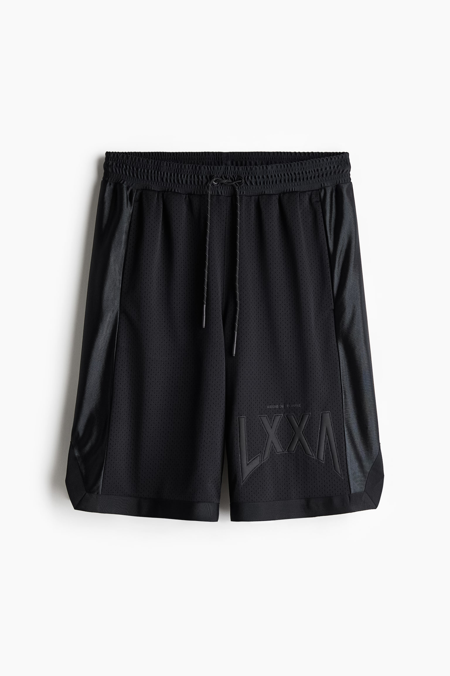 Long mesh sports shorts in DryMove™ - Black - 2