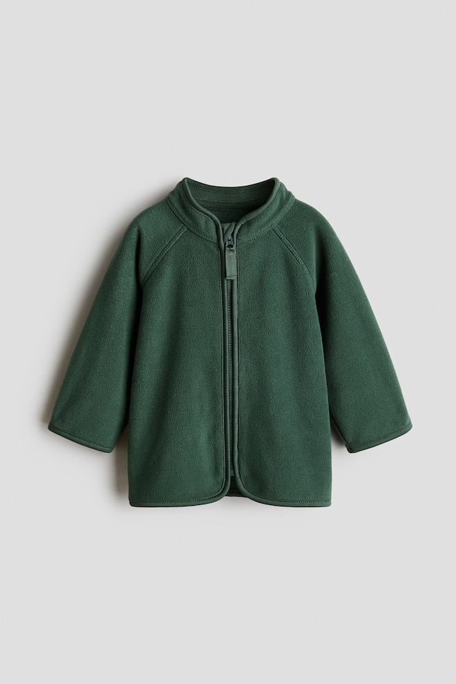 Fleecejacke - Grün/Marineblau/Helllila/Herzen/Hellbeige/Hellrosa/Geblümt - 1