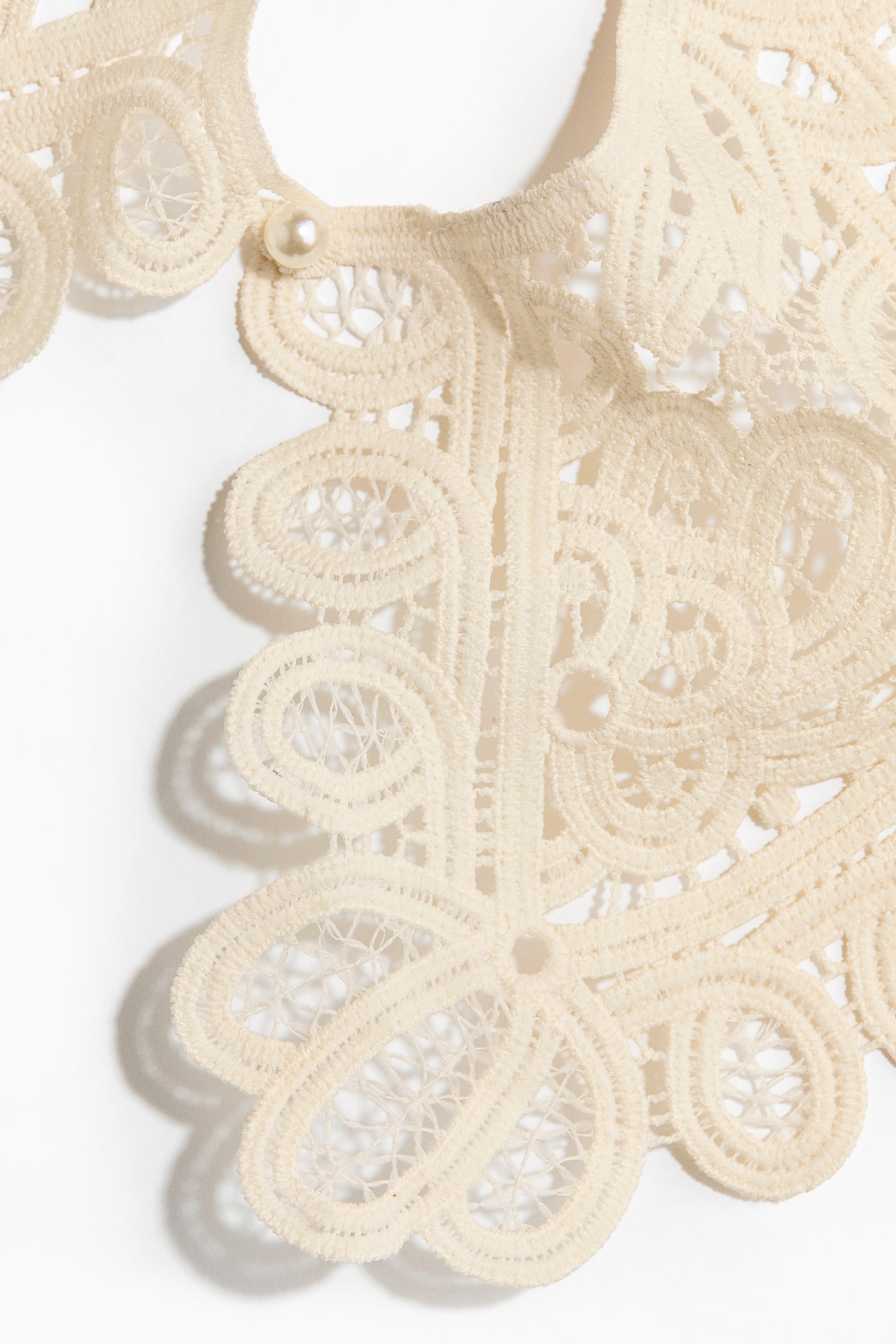 Crochet-look collar - Cream - 3