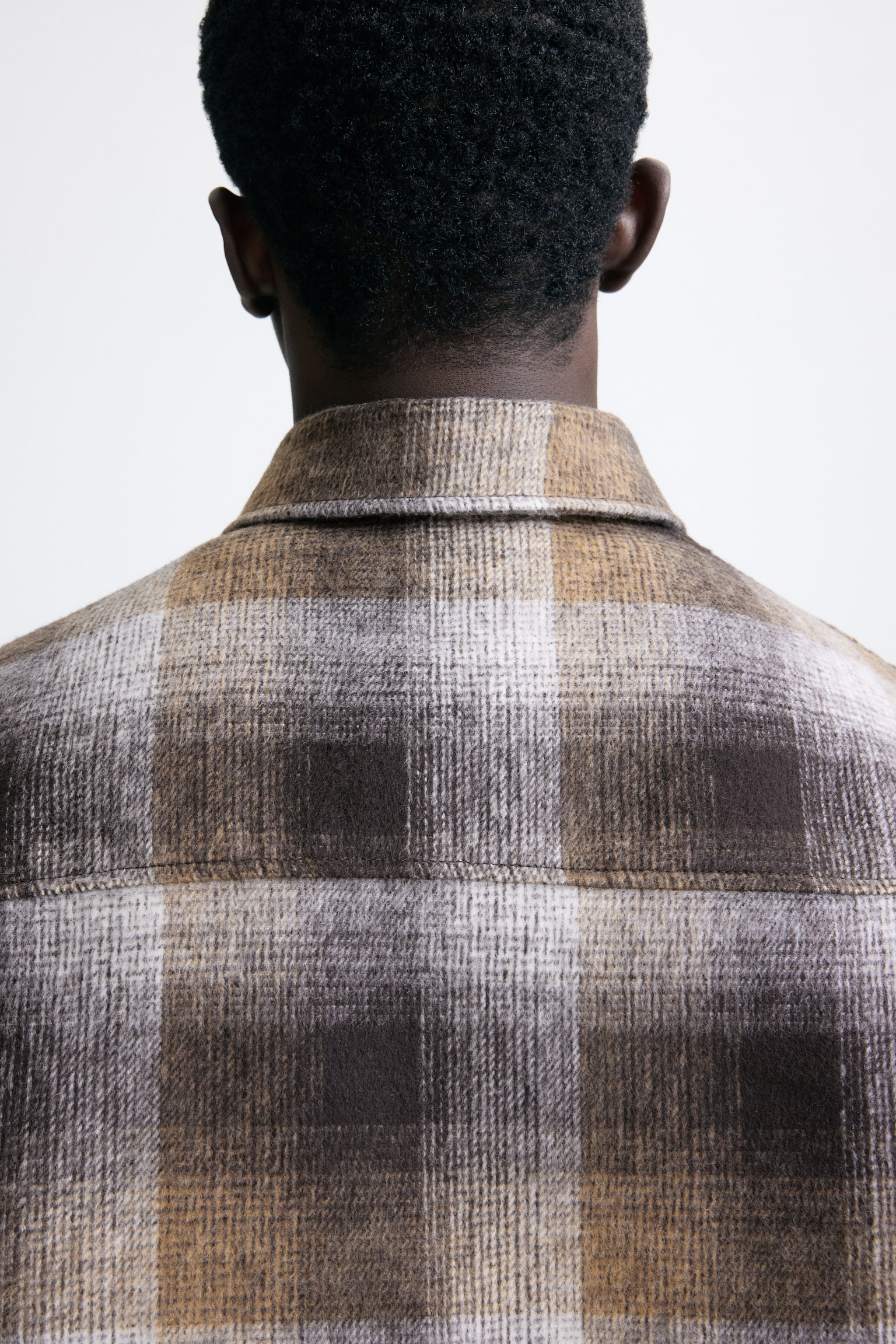 חולצת ז'קט Relaxed Fit - חום/משבצות - 8