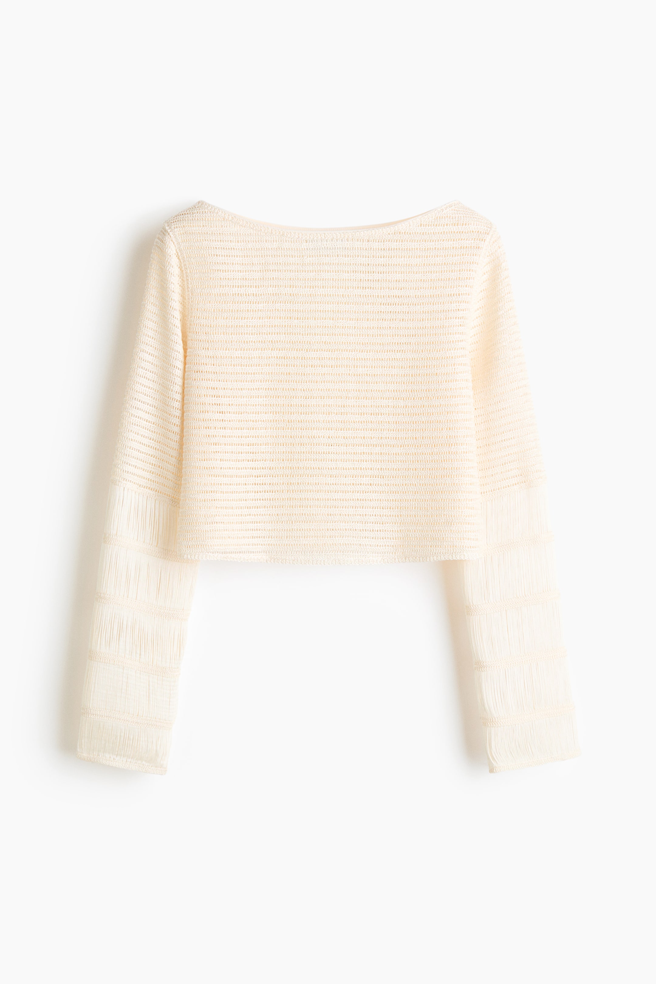 Crochet-Look Boat-Neck Top
