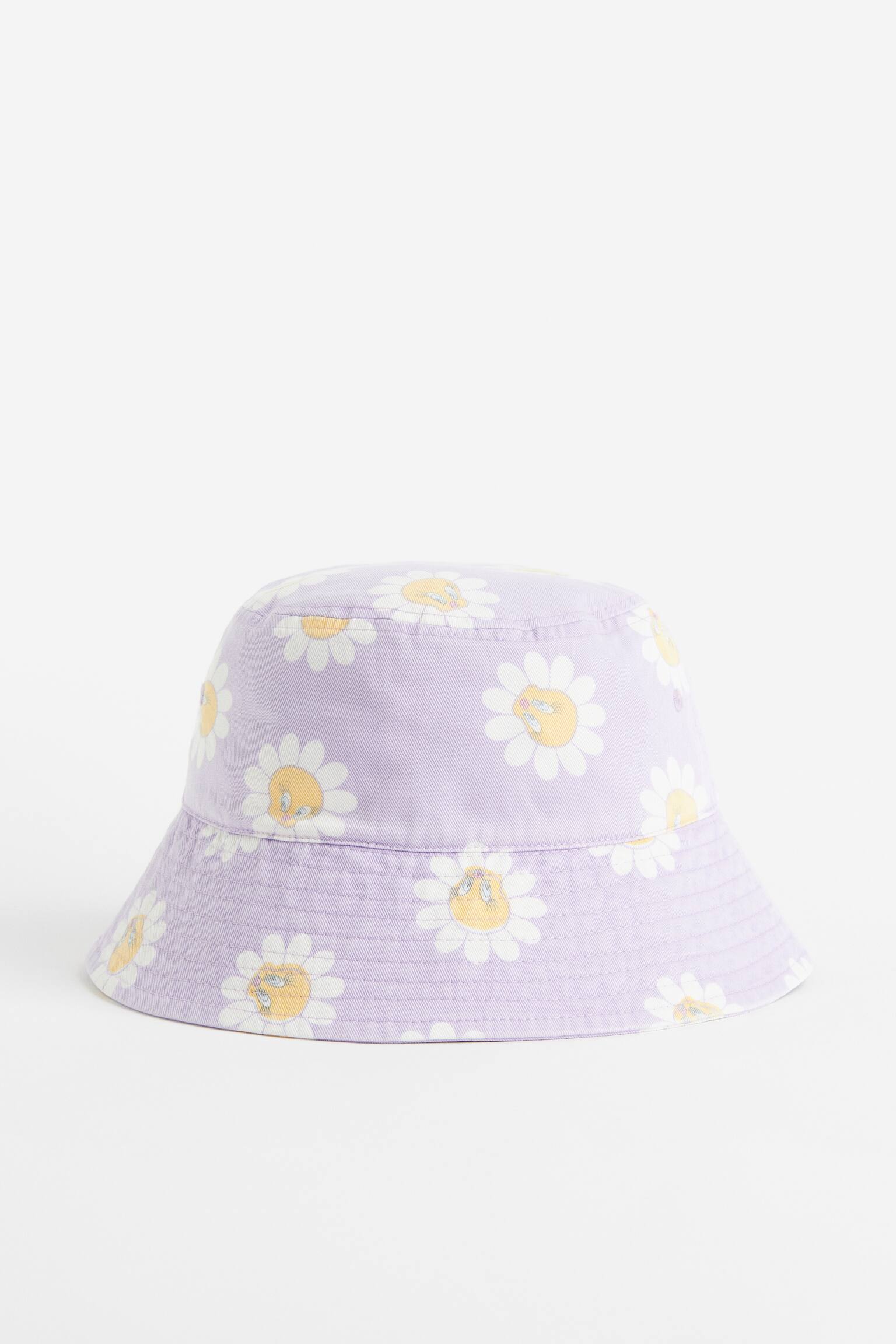 Printed cotton bucket hat - Light purple/Looney Tunes - 1