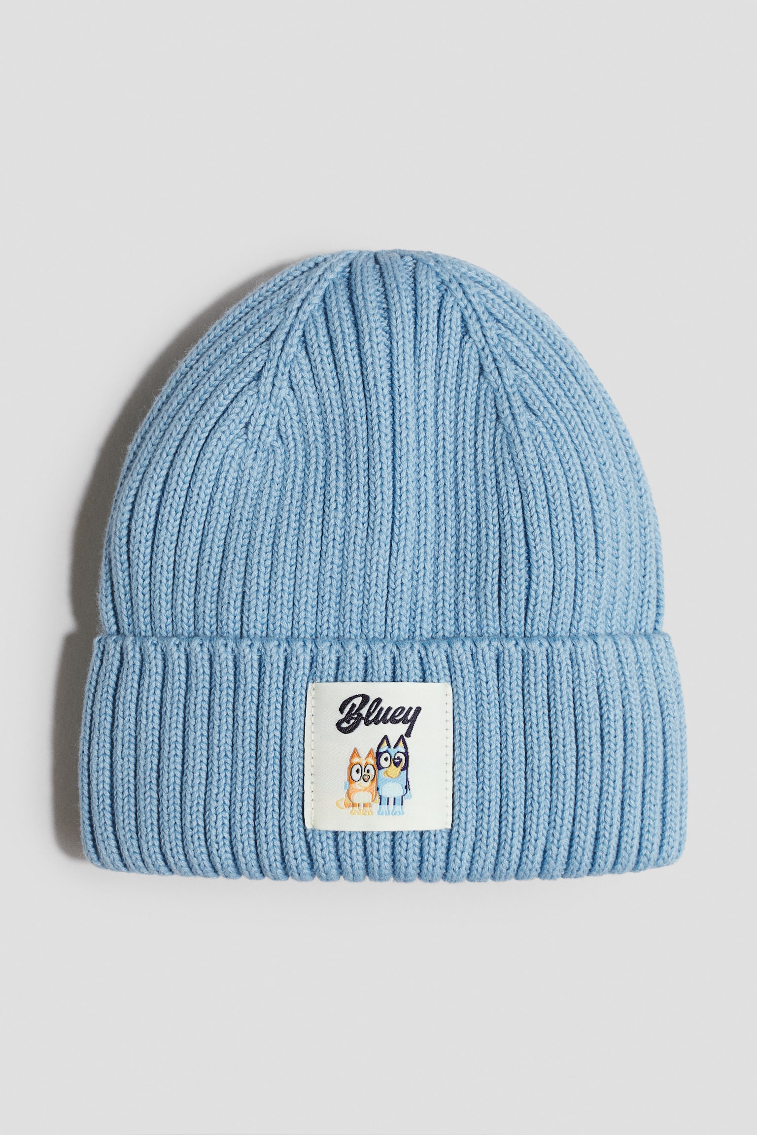 Appliquéd beanie - Dusty blue/Bluey - 1
