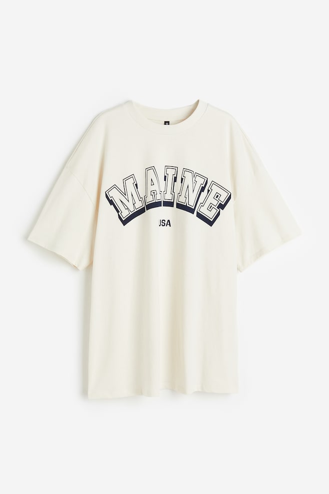 Oversized T-shirt med tryk - Creme/Maine/Creme/Cannes/Mørkegrå/Hjerter/Sort/Supernova/dc/dc/dc/dc/dc/dc/dc - 2