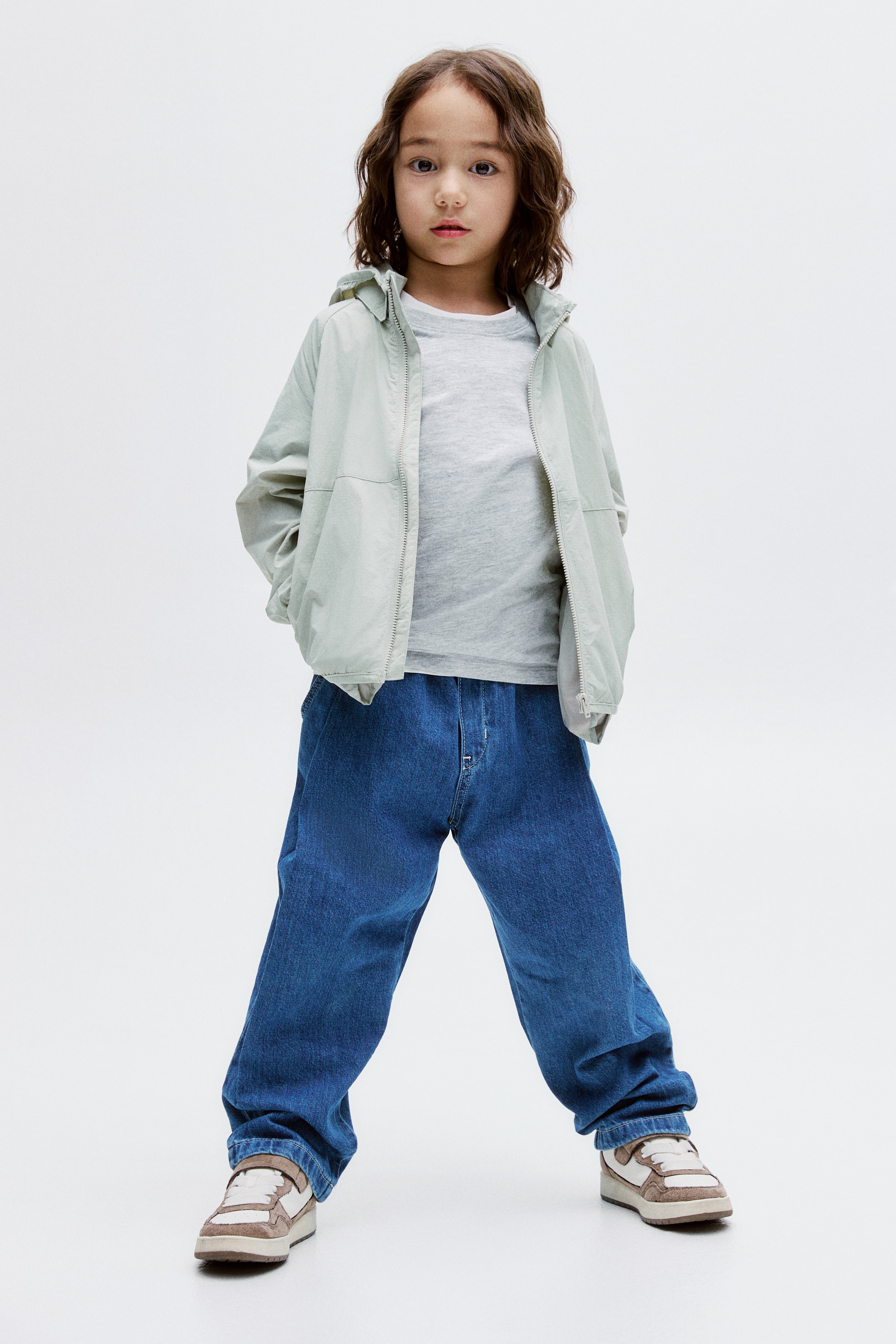 Barrel-Leg Denim Pants - Denim blue/Light denim blue