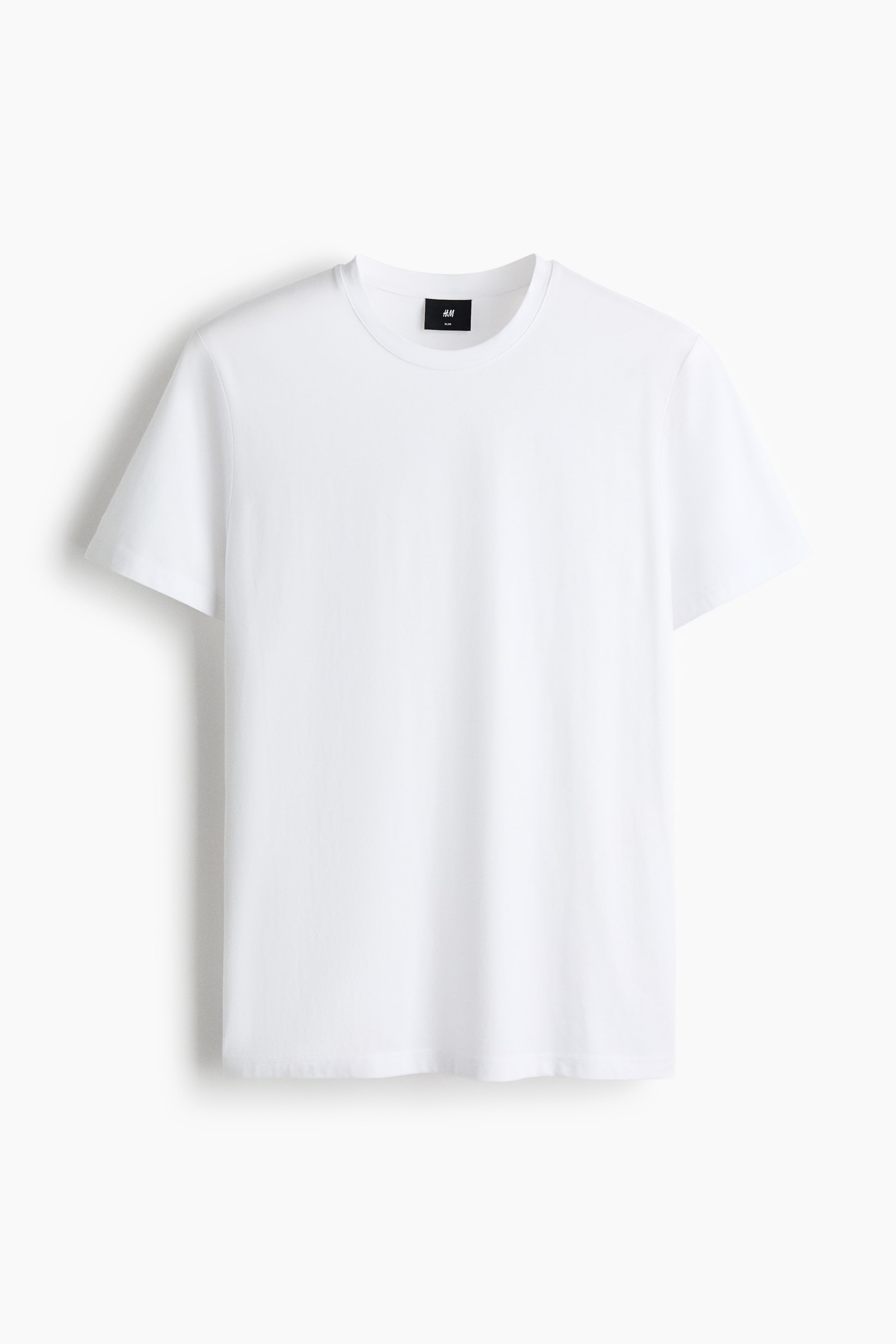 View larger image: Slim Fit Pima cotton T-shirt - White - Men | H&M 5