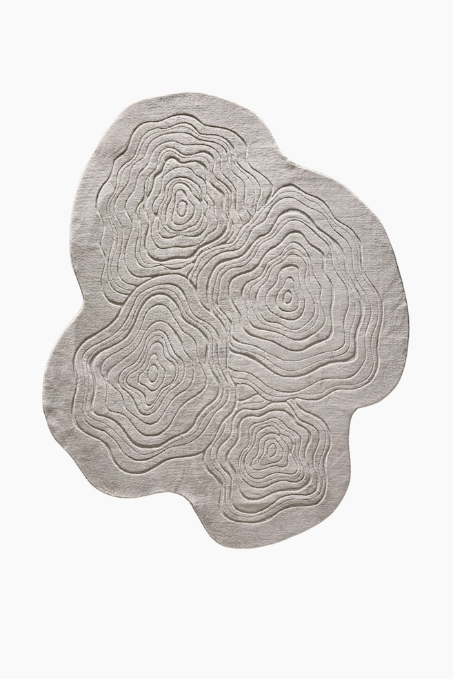 Tapis Lavable Pam - Gris/Crème/Beige - 1