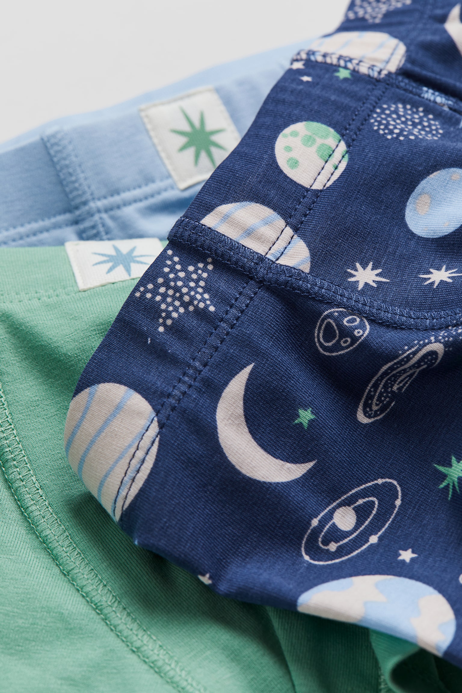 5-pack Boxer Briefs - Blue/Stars/Light blue/Dino Dreams/Light blue/Stripe/White/Sharks/White/Dinosaurs/Green/Dinosaurs/Light beige/Vehicles/White/Stars - 2