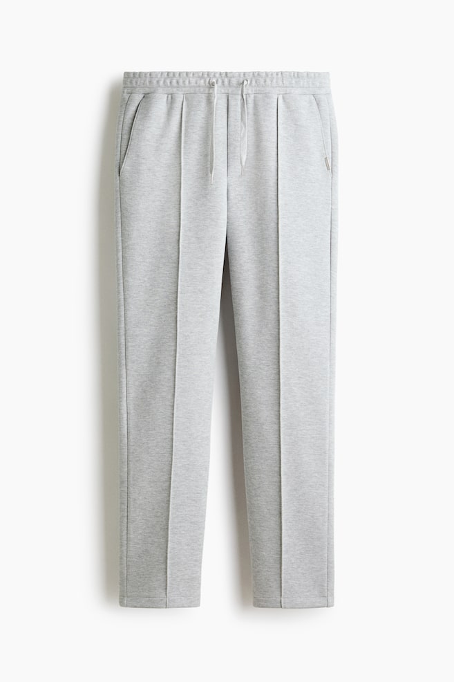 Regular Fit Tailored-Look Joggers - Light gray melange/Black/White/White - 1