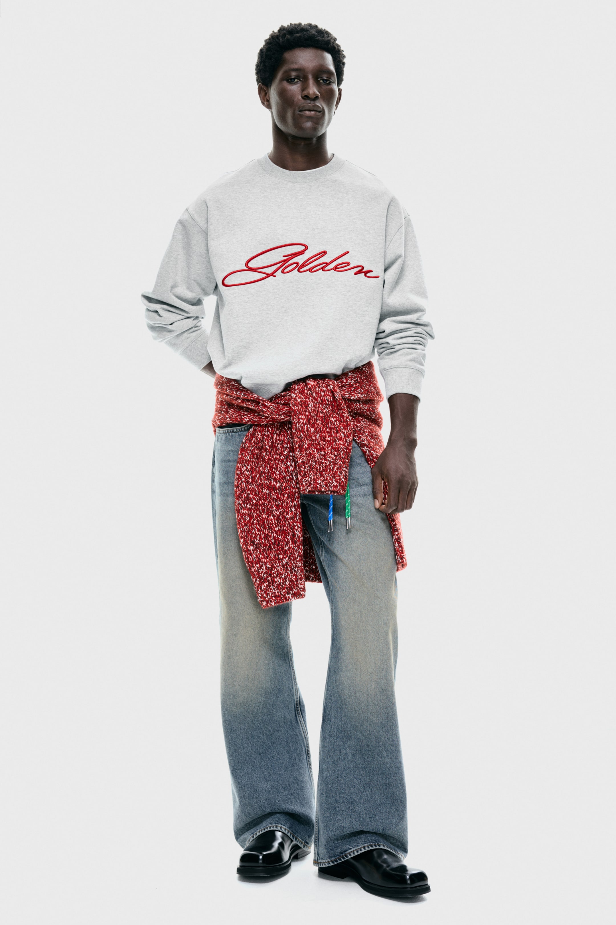 View larger image: Loose Fit Sweatshirt - Light grey marl/Golden - Men | H&M IN 1