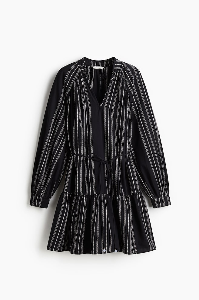 Kleid aus Jacquardstoff - Schwarz - 1