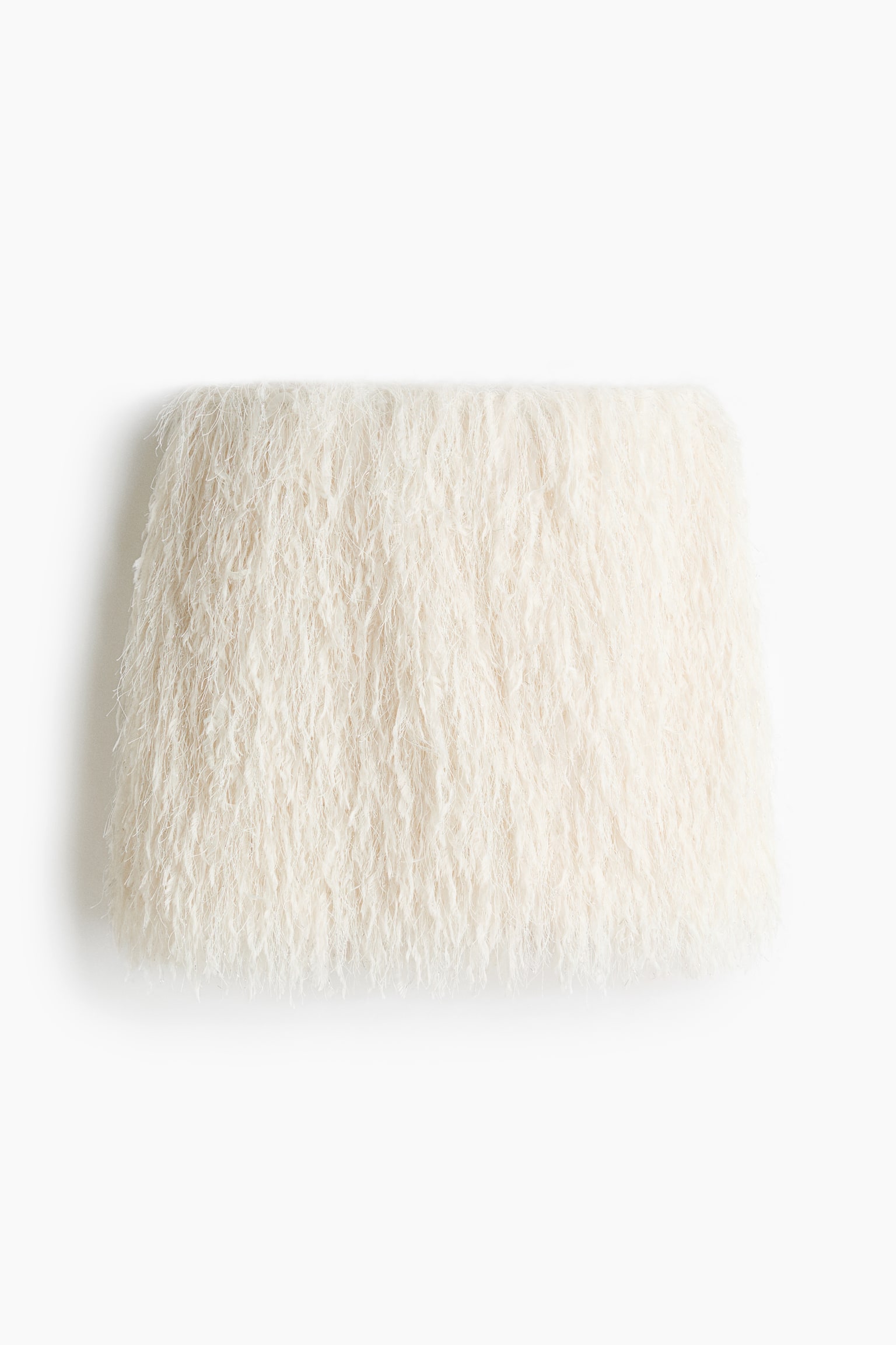 Fringed Mini Skirt - Cream - 1