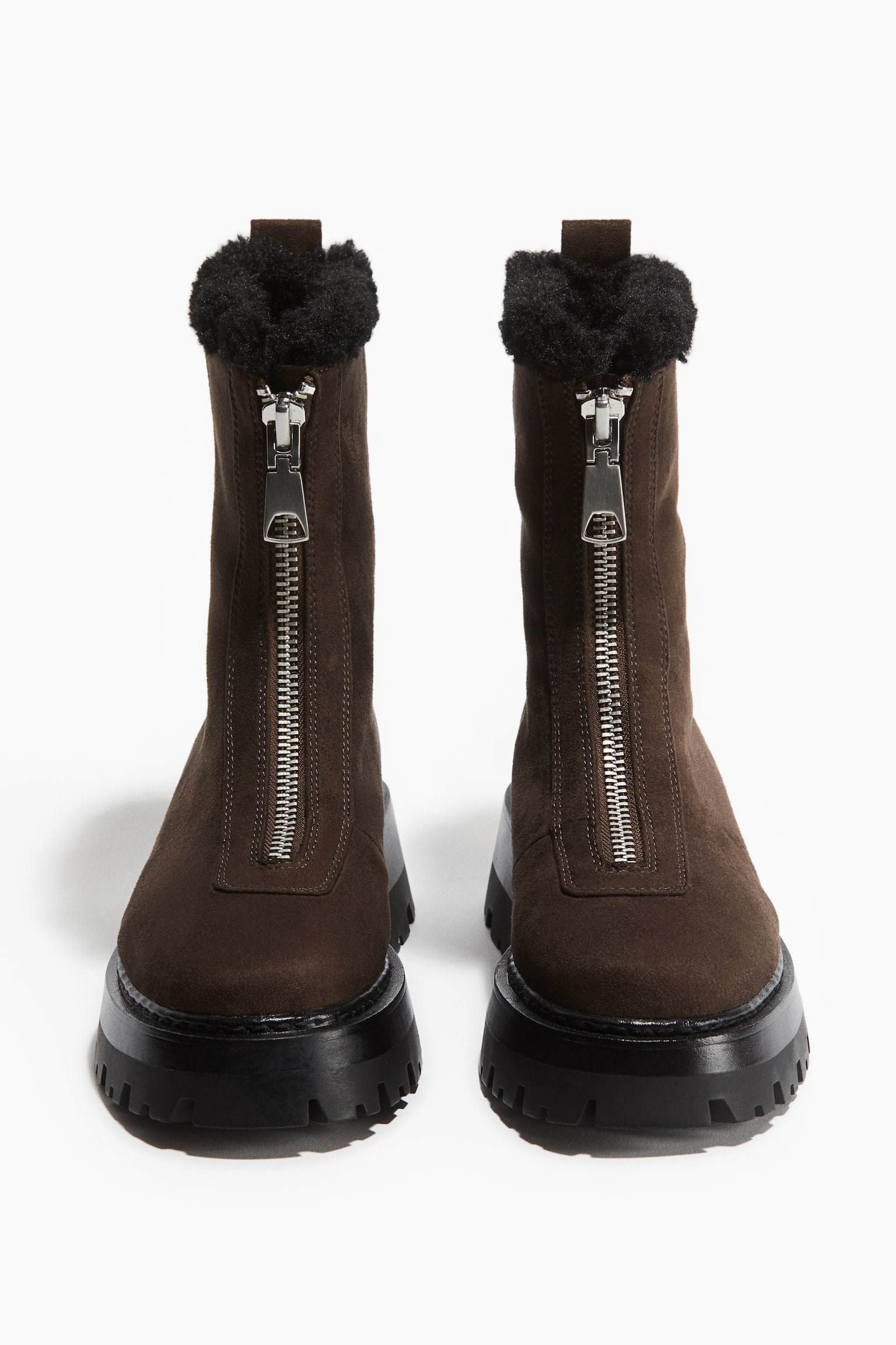 Warm-lined boots - Dark brown/Black - 2