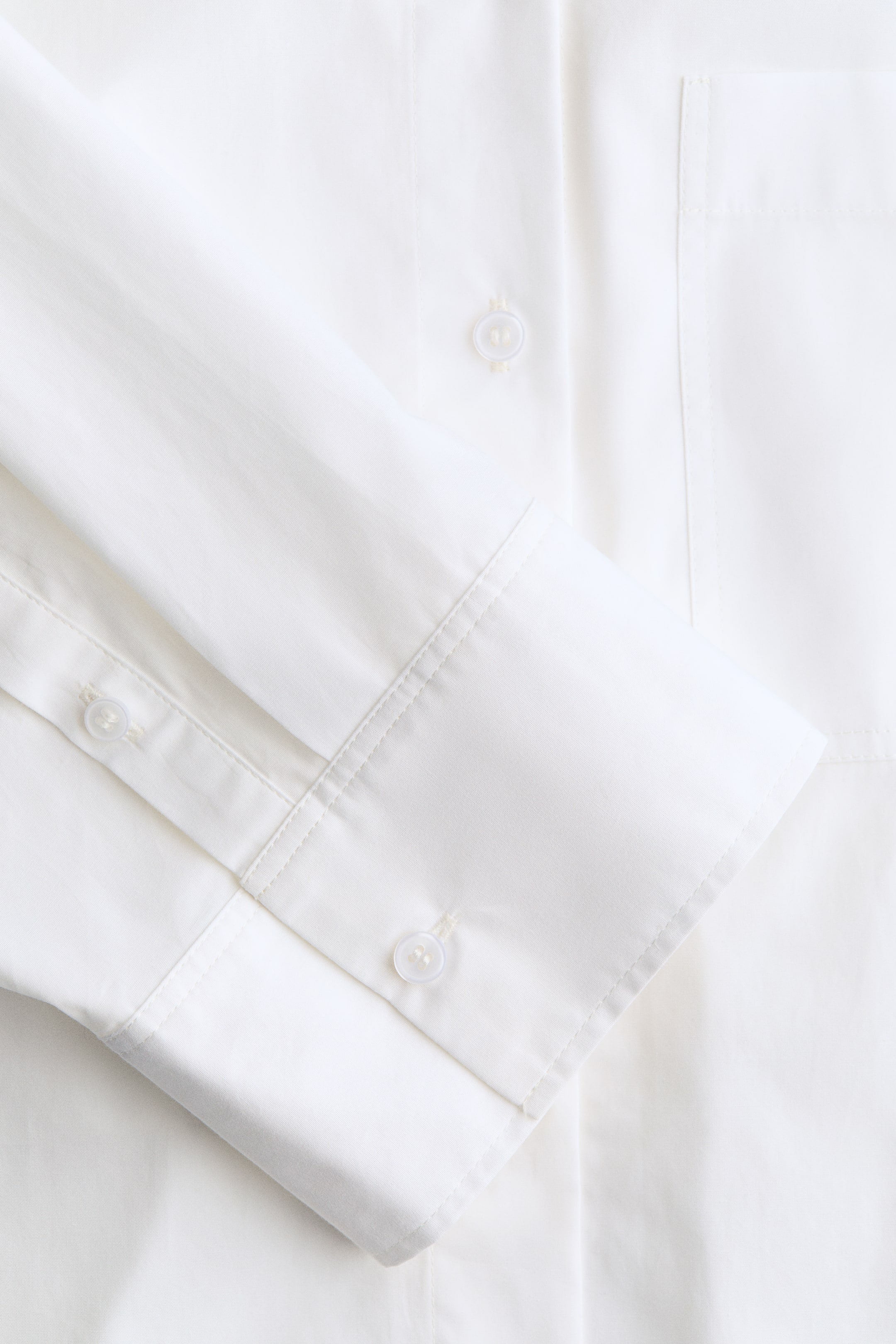 Chemise courte en popeline