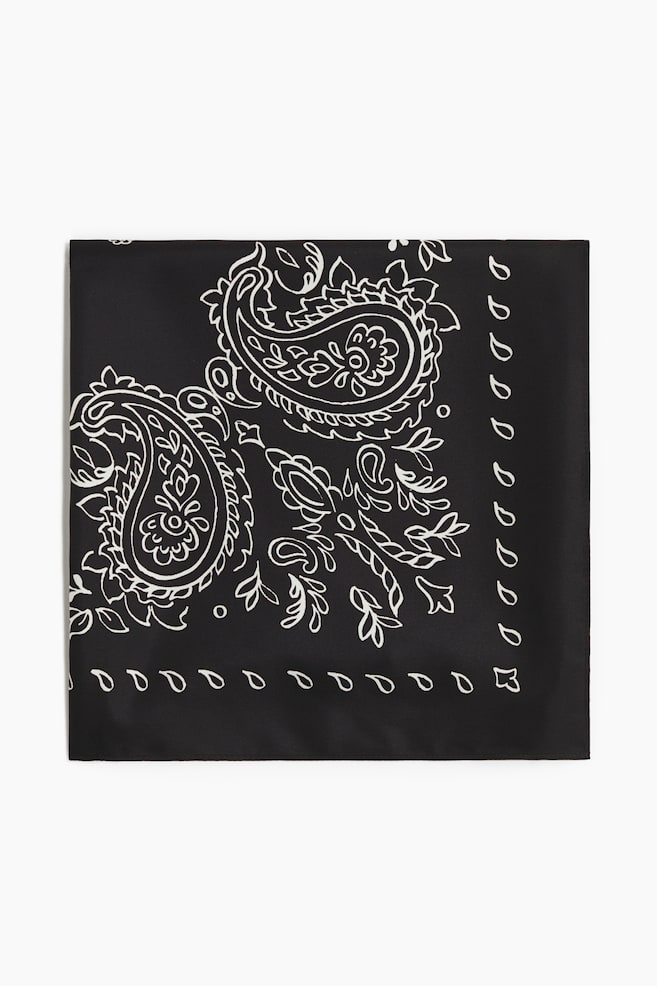 Patterned scarf - Black/Paisley pattern/Light pink/Patterned/Dark beige/Paisley pattern - 1