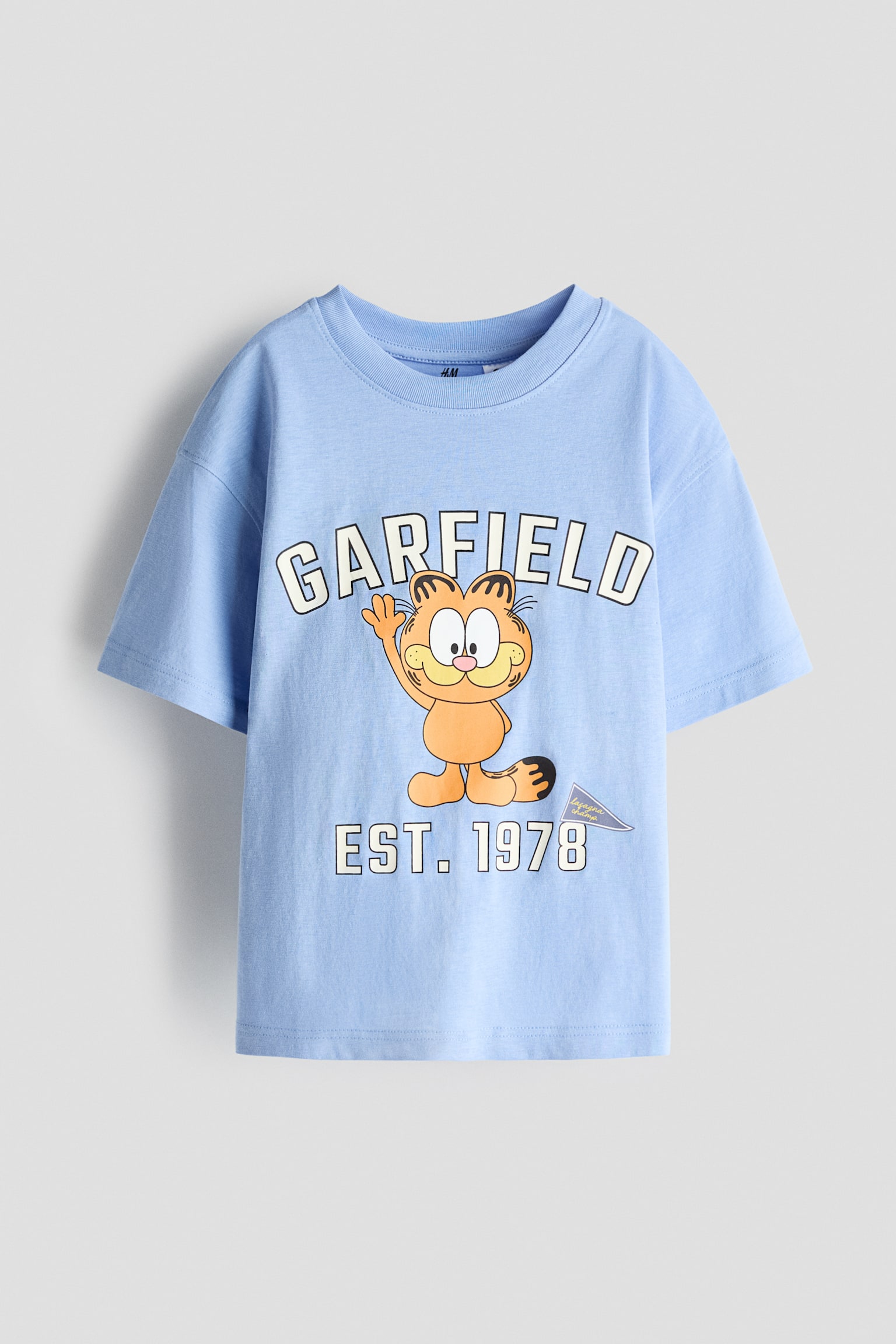 Camiseta oversize estampada - Azul claro/Garfield/Blanco/Cómics de Marvel