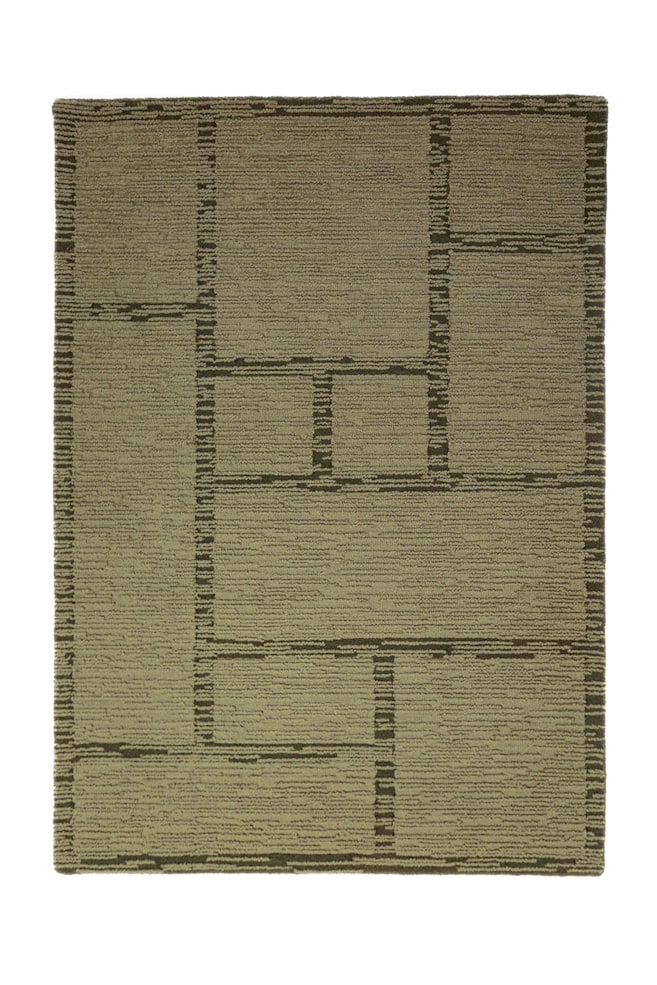 Harris Modula Wollen Vloerkleed - Pistache/Natuur - 1