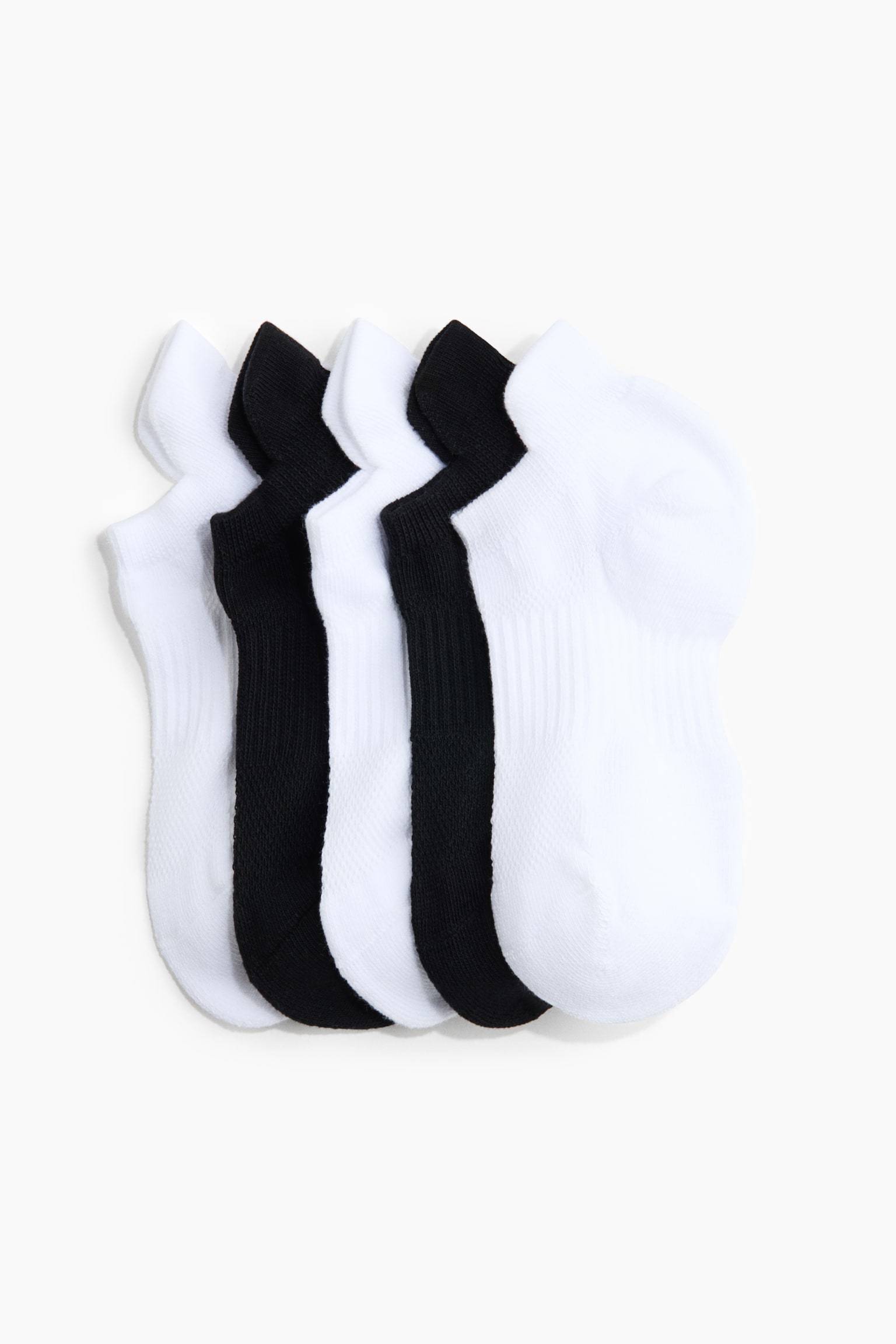 5er-Pack Sportsocken - Schwarz/Weiß/Warmes Braun/Beige/Weiß