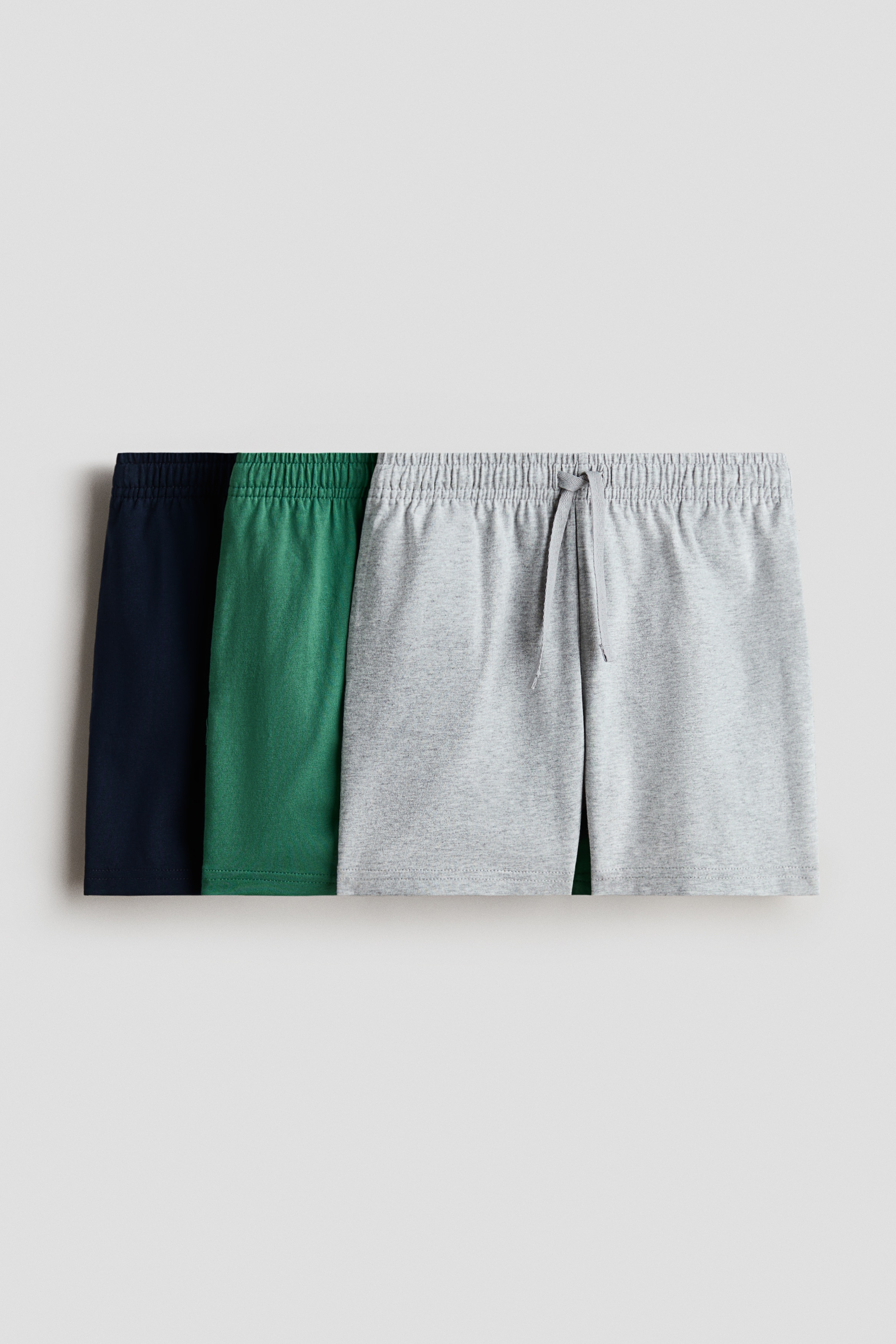 3-pack shorts i bomullstrikåModell