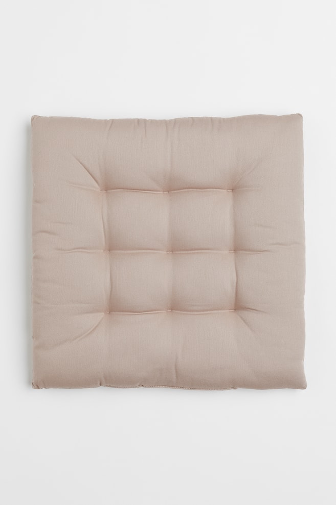 Twill seat cushion - Light beige/White - 1