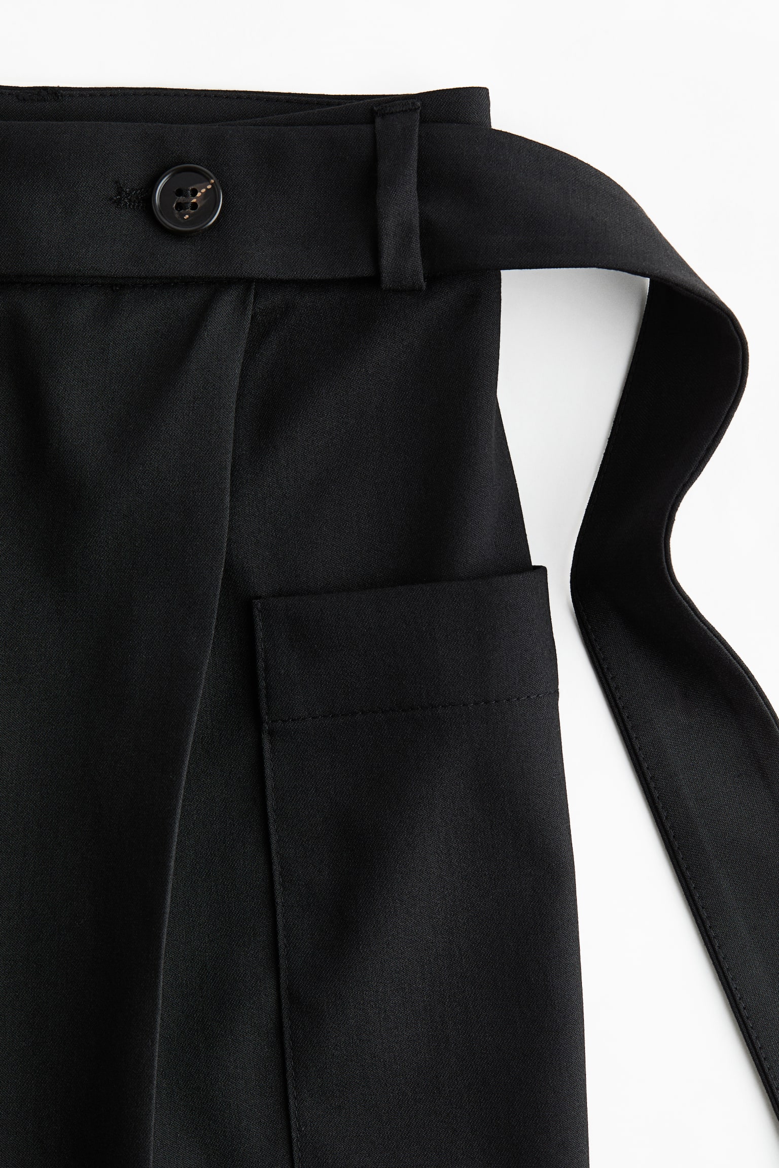 Женские брюки H&M Wide-Leg Dress Pants, цвет: Чёрный — фото 5